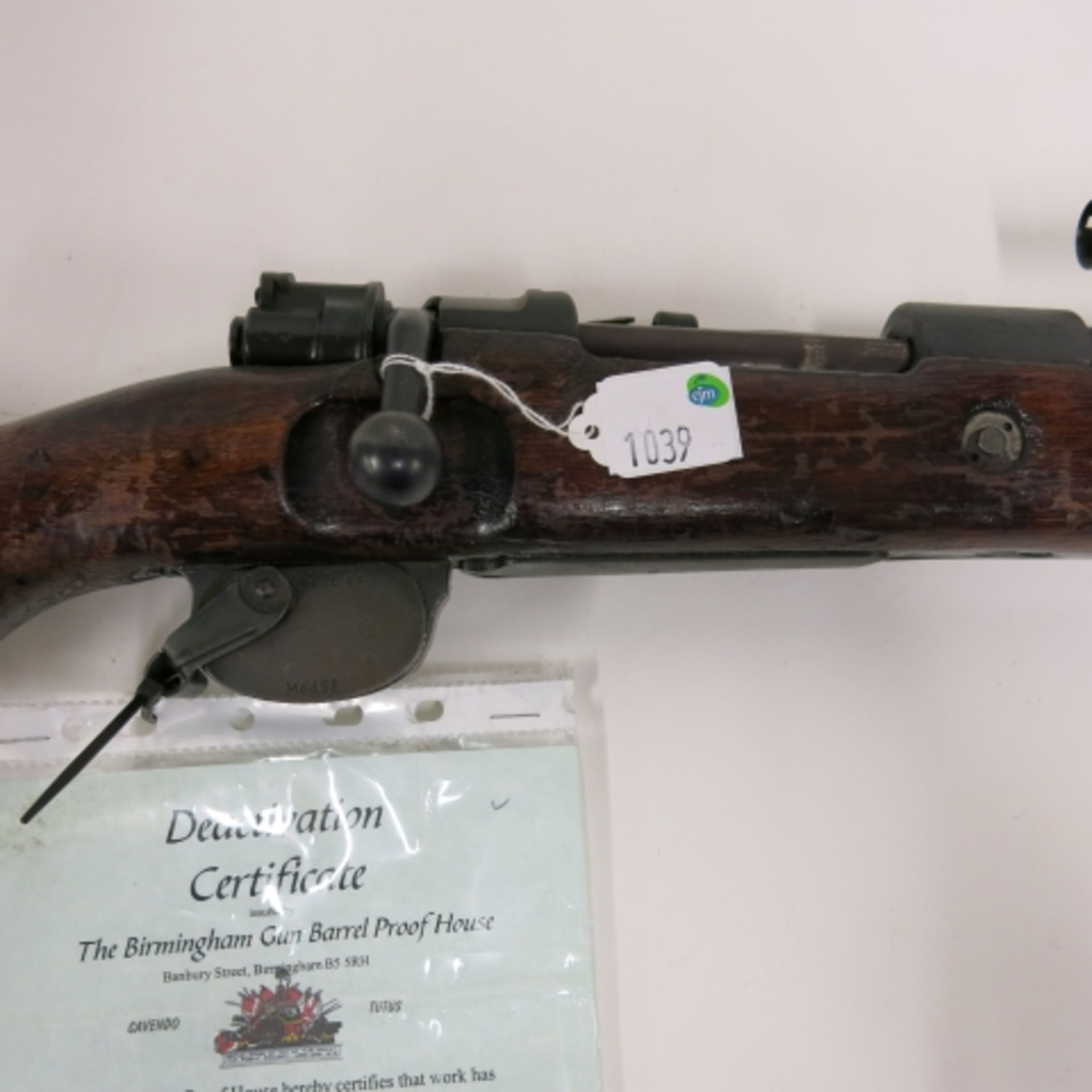 A Mauser K98 7.92 Bolt Action Rifle. Deactivated With Certificate. This Rifle Is Complete With - Image 2 of 4