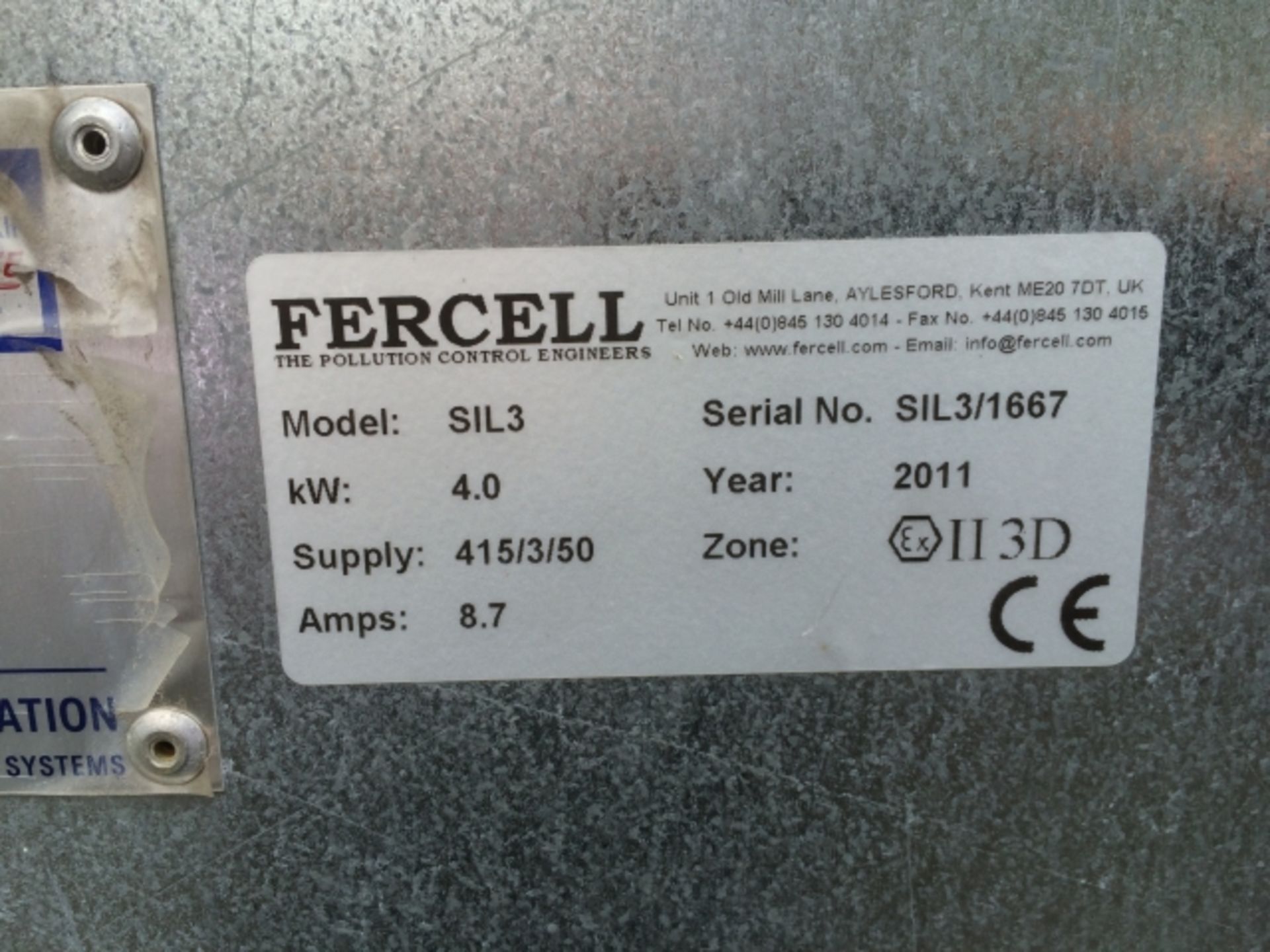 * 2011 Fercell SIL3 Three Bay Dust Extraction Unit (We recommend that potential purchasers visit - Image 3 of 7