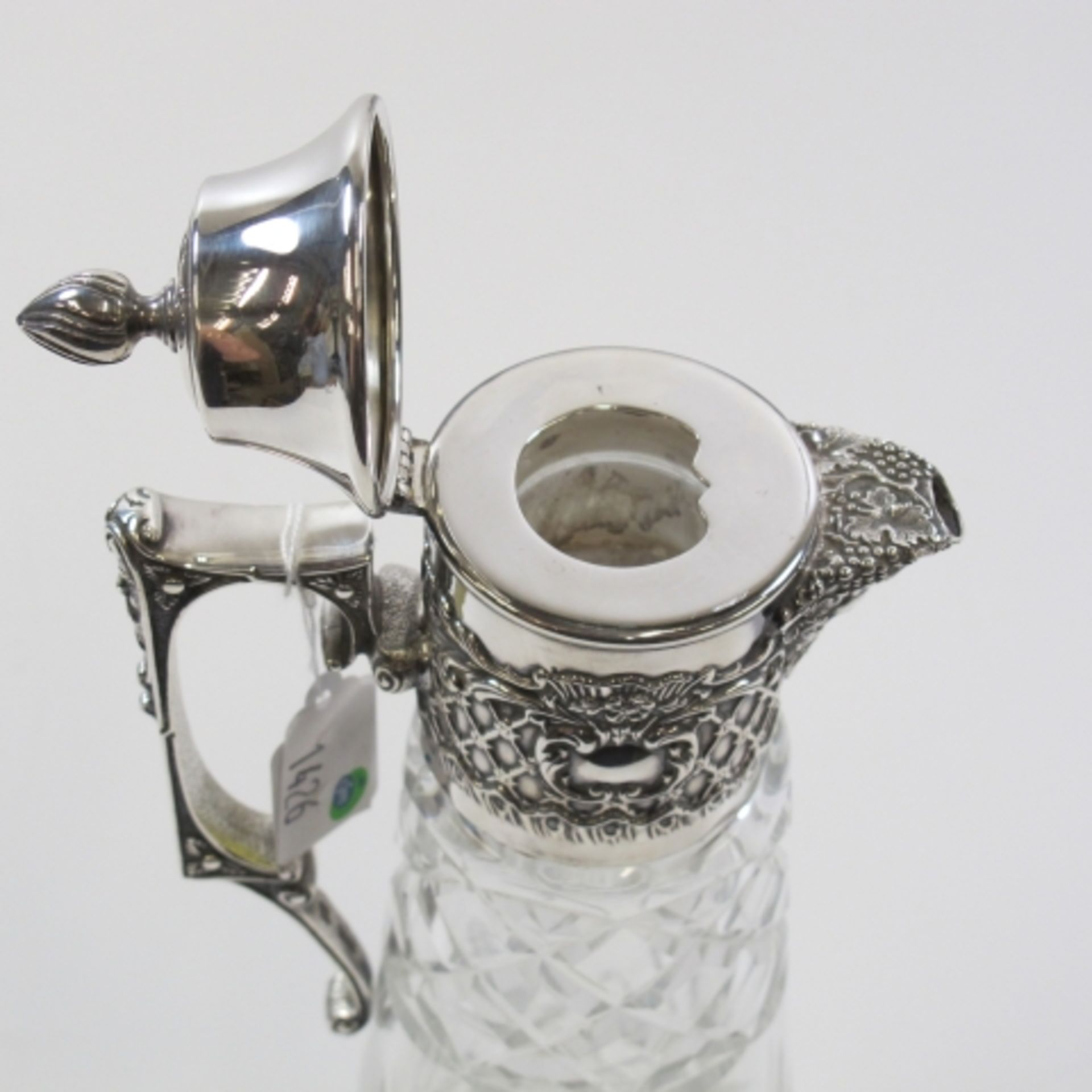 Silver Plate Mounted Cut Glass Claret Jug (est £40-£60) - Image 3 of 3