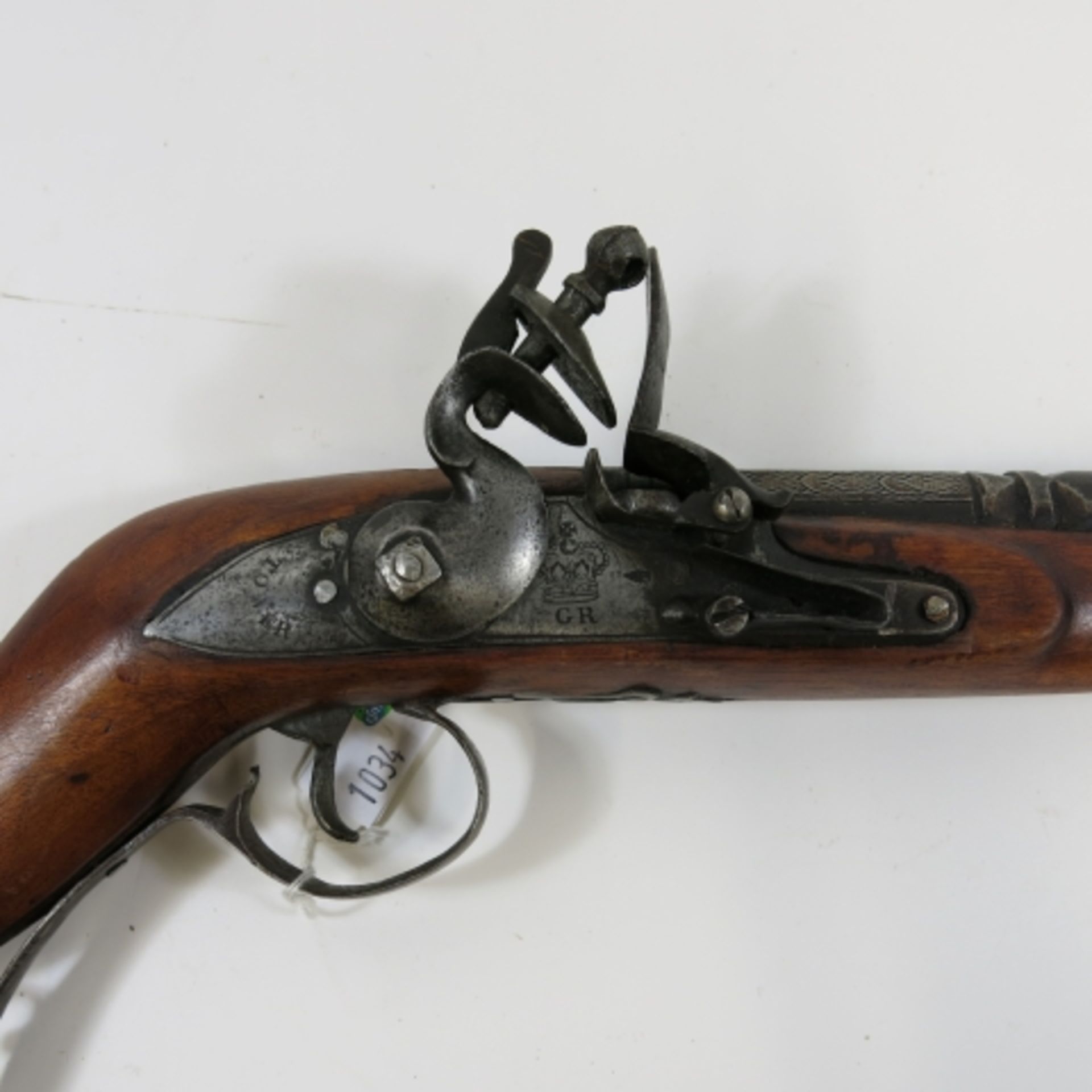Arabian type Flintlock Blunderbuss with engraving to barrel and with Tower mechanism (est. £50-£ - Image 4 of 4