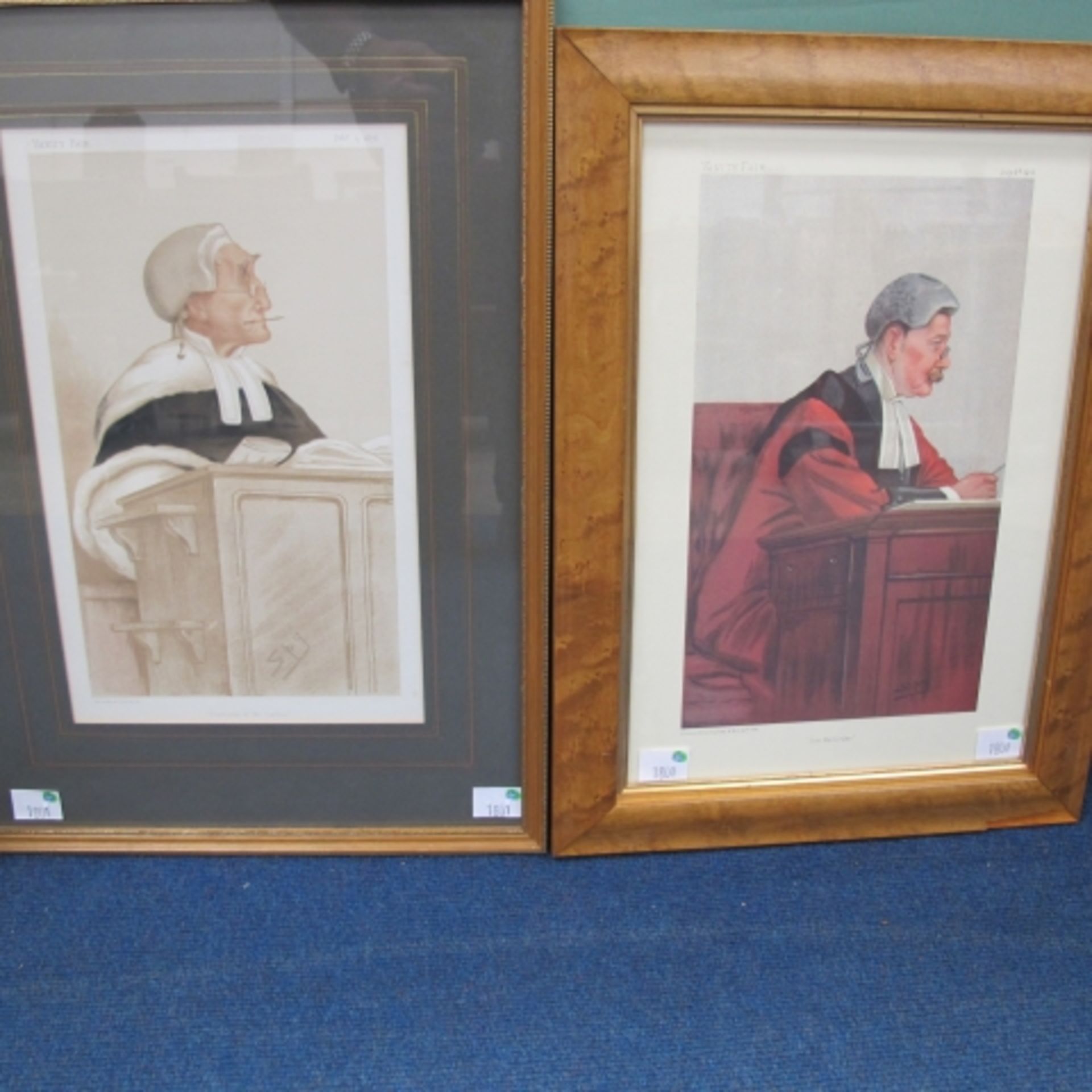 Two Spy Prints With a Legal Theme. 'The Recorder' (18.5cm x 31.5cm - Framed) and 'Formerly of The