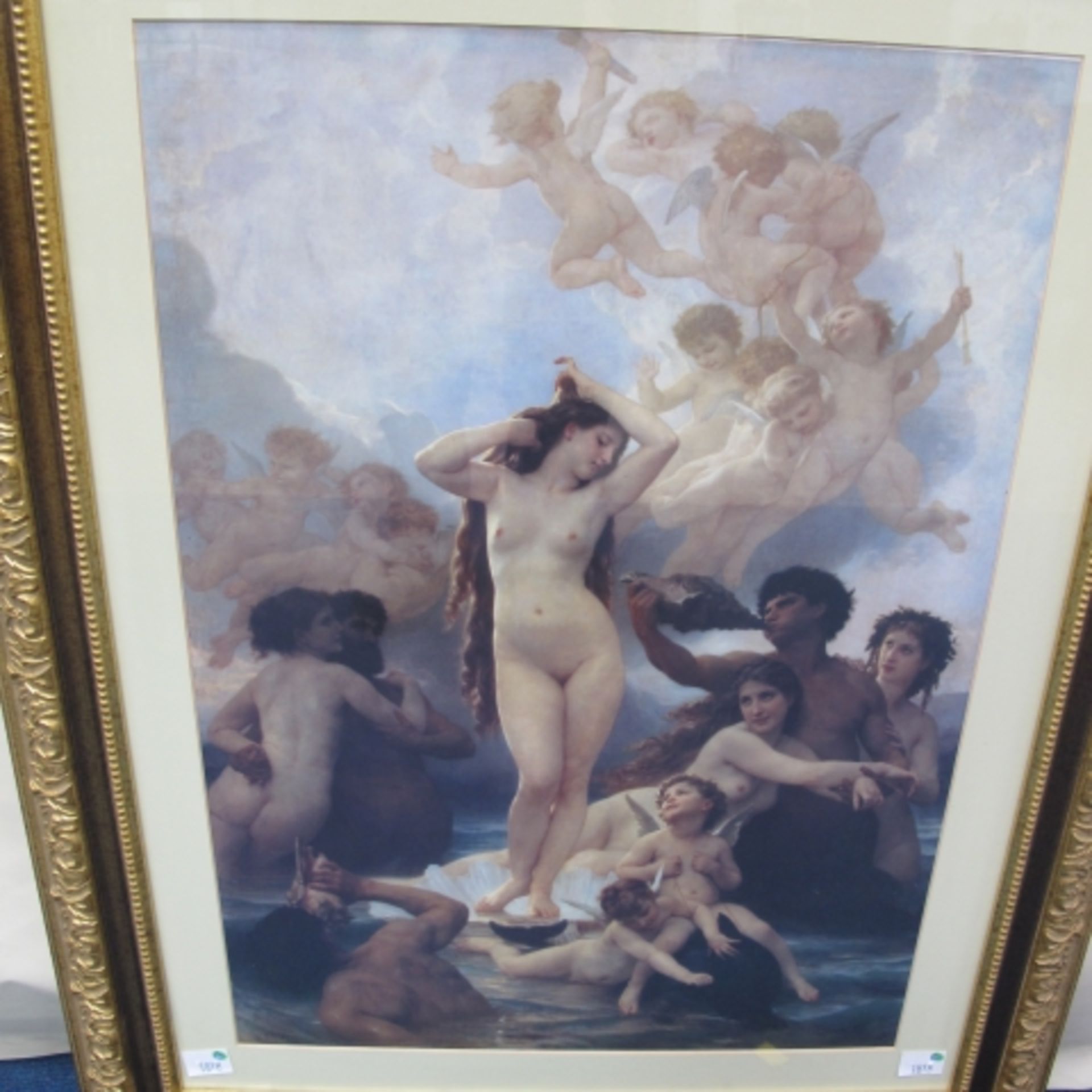 A Large Framed Print 'Birth of Venus' by William Bouguereau (60cm x 42cm) In an Ornate Frame (est £