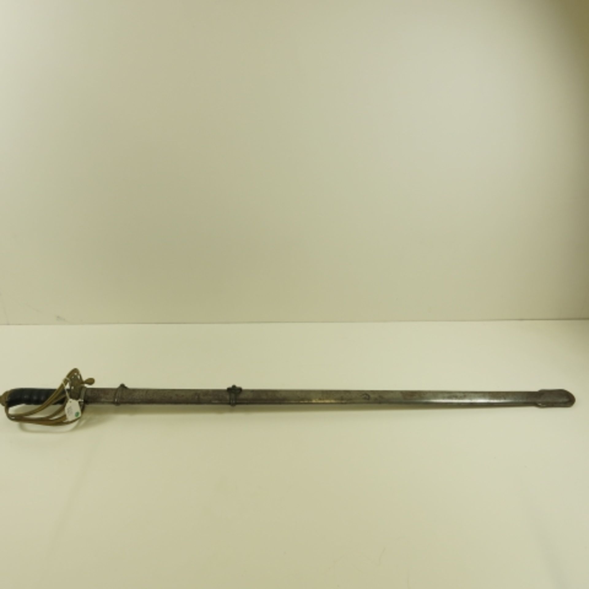 A VR Infantry Sword with chased blade. The 1892 (?) pattern British Victorian Infantry Sword with '