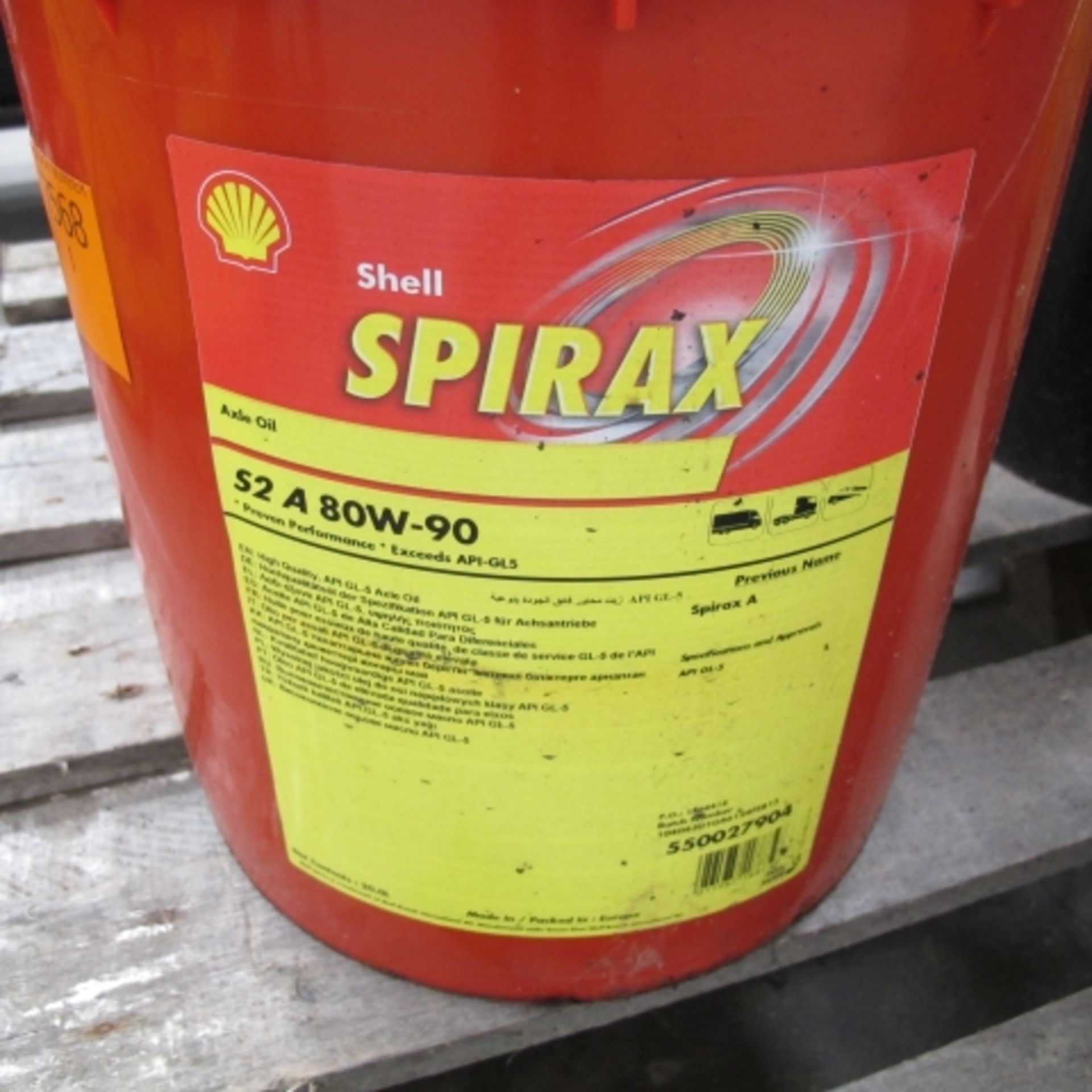 * A 20L Drum of Shell Spirax S2 A 80W-90 Performance Oil.