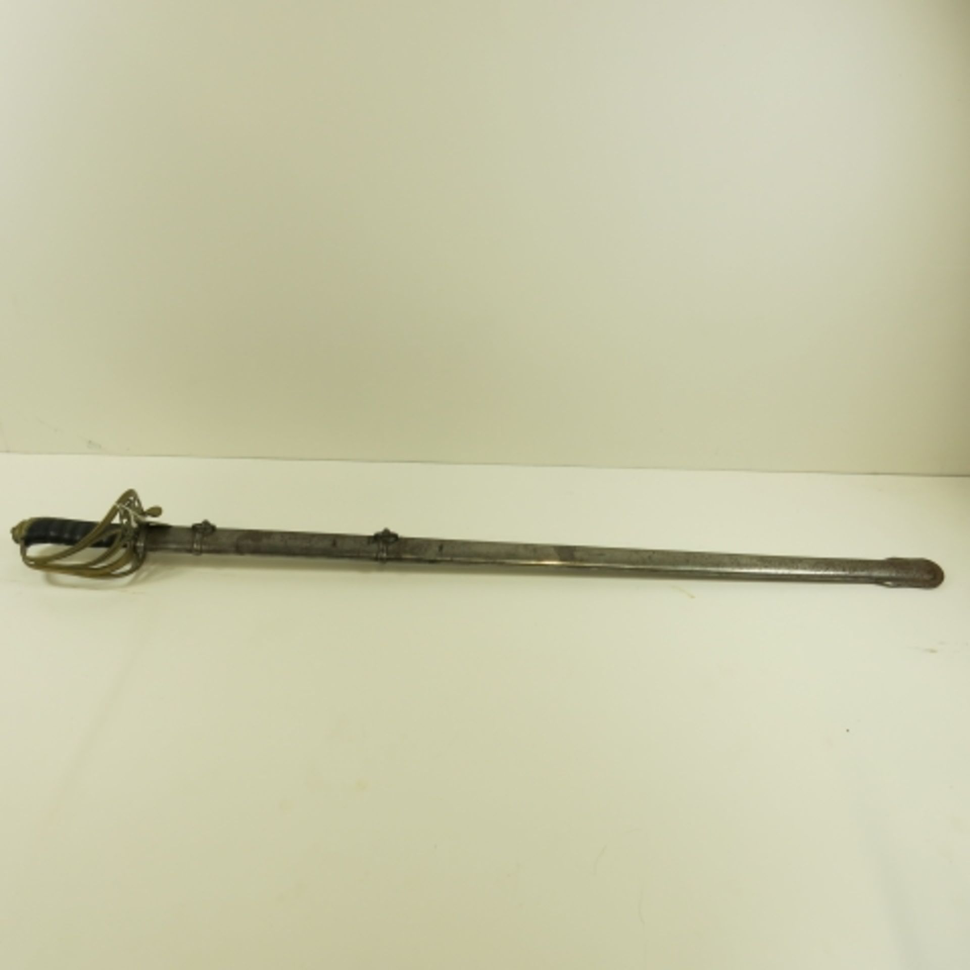 A VR Infantry Sword with chased blade, the 1892 (?) pattern British Victorian Infantry sword with '