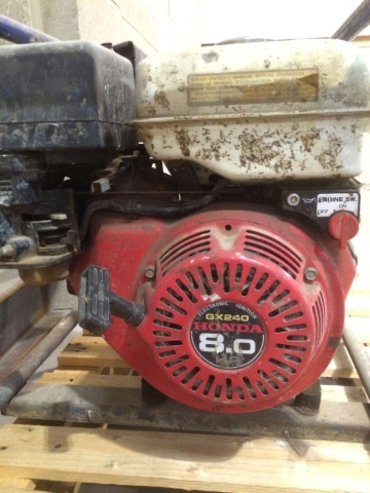 * Skid Mounted Honda GX240 8HP Engined Generator with 3 outlets. This lot is located at the former - Image 2 of 2