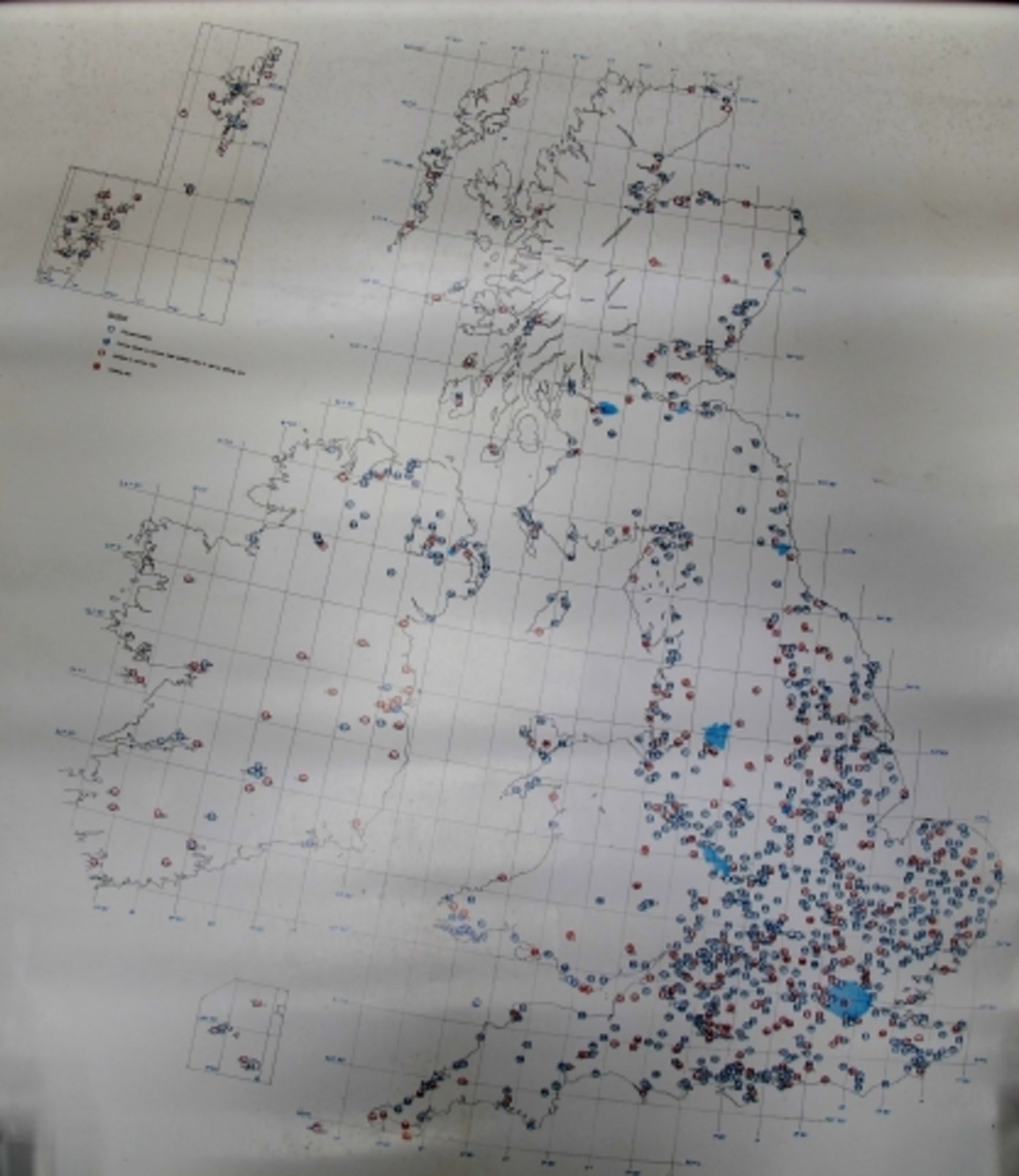 Map - British Airfields: Past and present copyright 1976 Merseyside Aviation Society, Aeromodeller