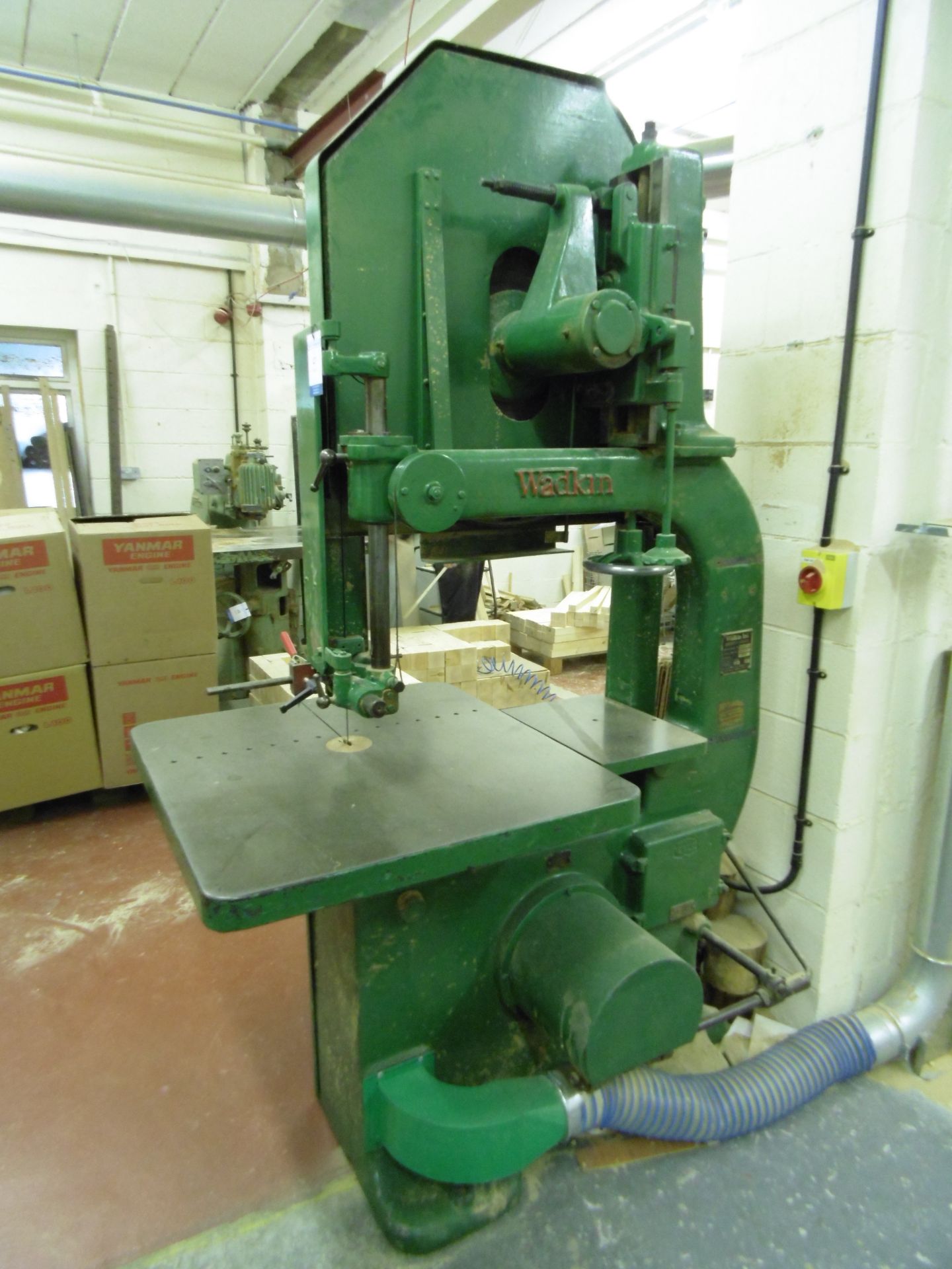 * Wadkin Type DR Vertical Bandsaw; Throat Depth 710mm; Table Size 865 x 810mm; 3 Phase; Machine No