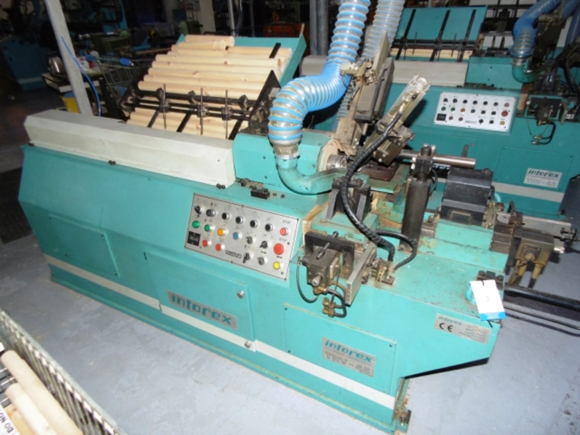 * 1997 Intorex TRV-45 Automatic Wood Turning Lathe. Serial No 201278. 2 knives, frontal tool and a