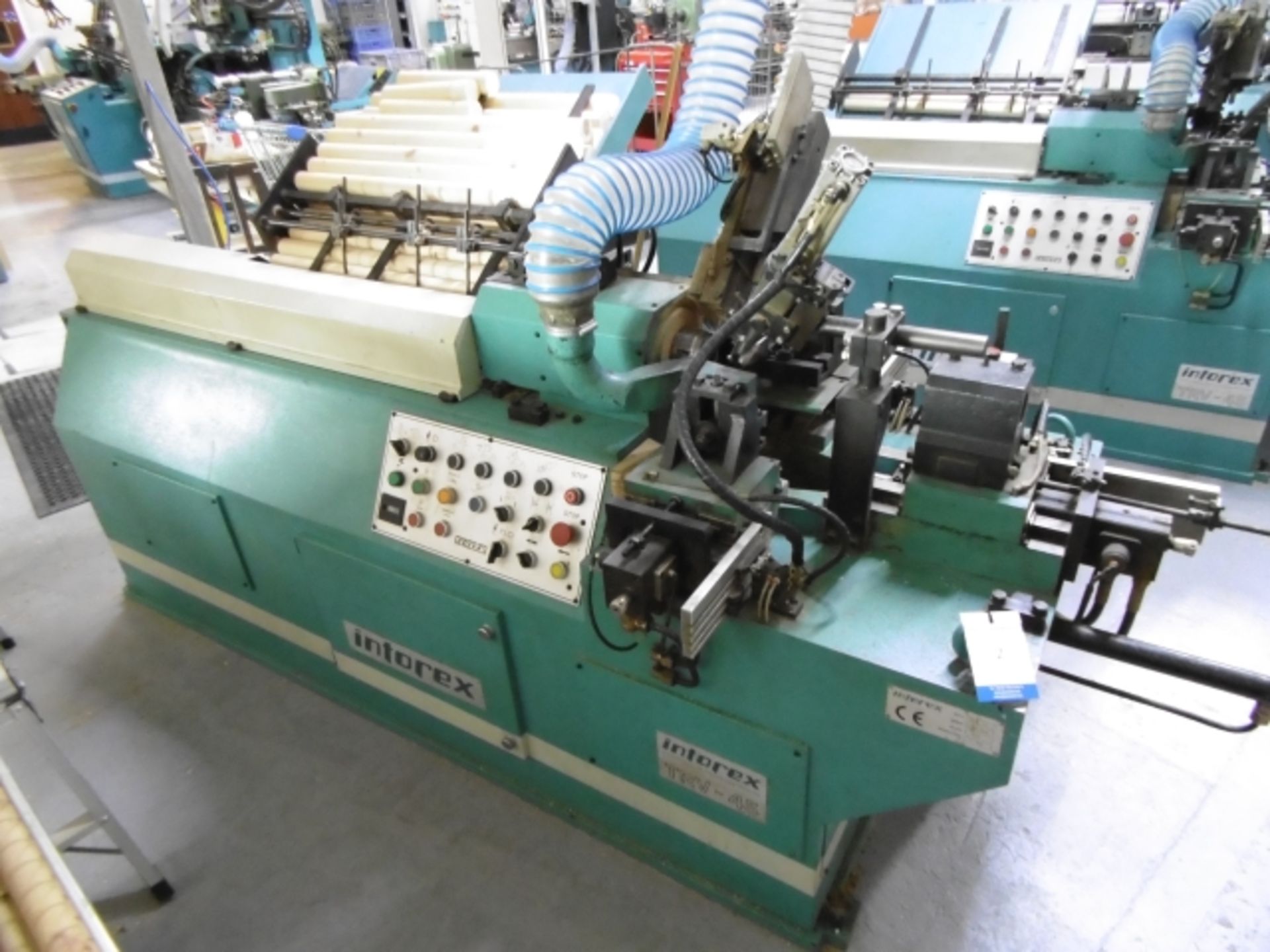 * 1997 Intorex TRV-45 Automatic Wood Turning Lathe. Serial No 201278. 2 knives, frontal tool and a - Image 2 of 11