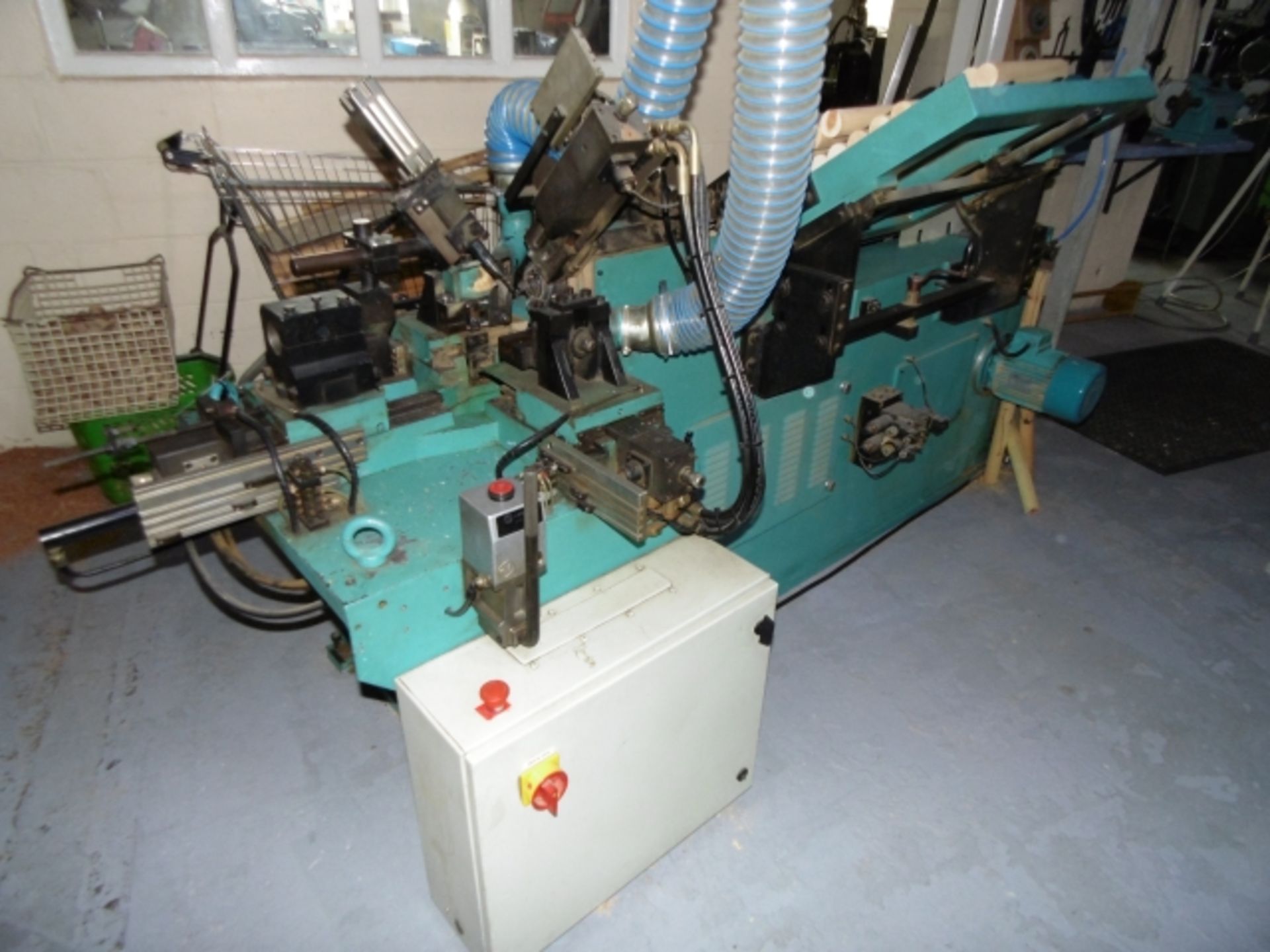 * 1997 Intorex TRV-45 Automatic Wood Turning Lathe. Serial No 201278. 2 knives, frontal tool and a - Image 7 of 11
