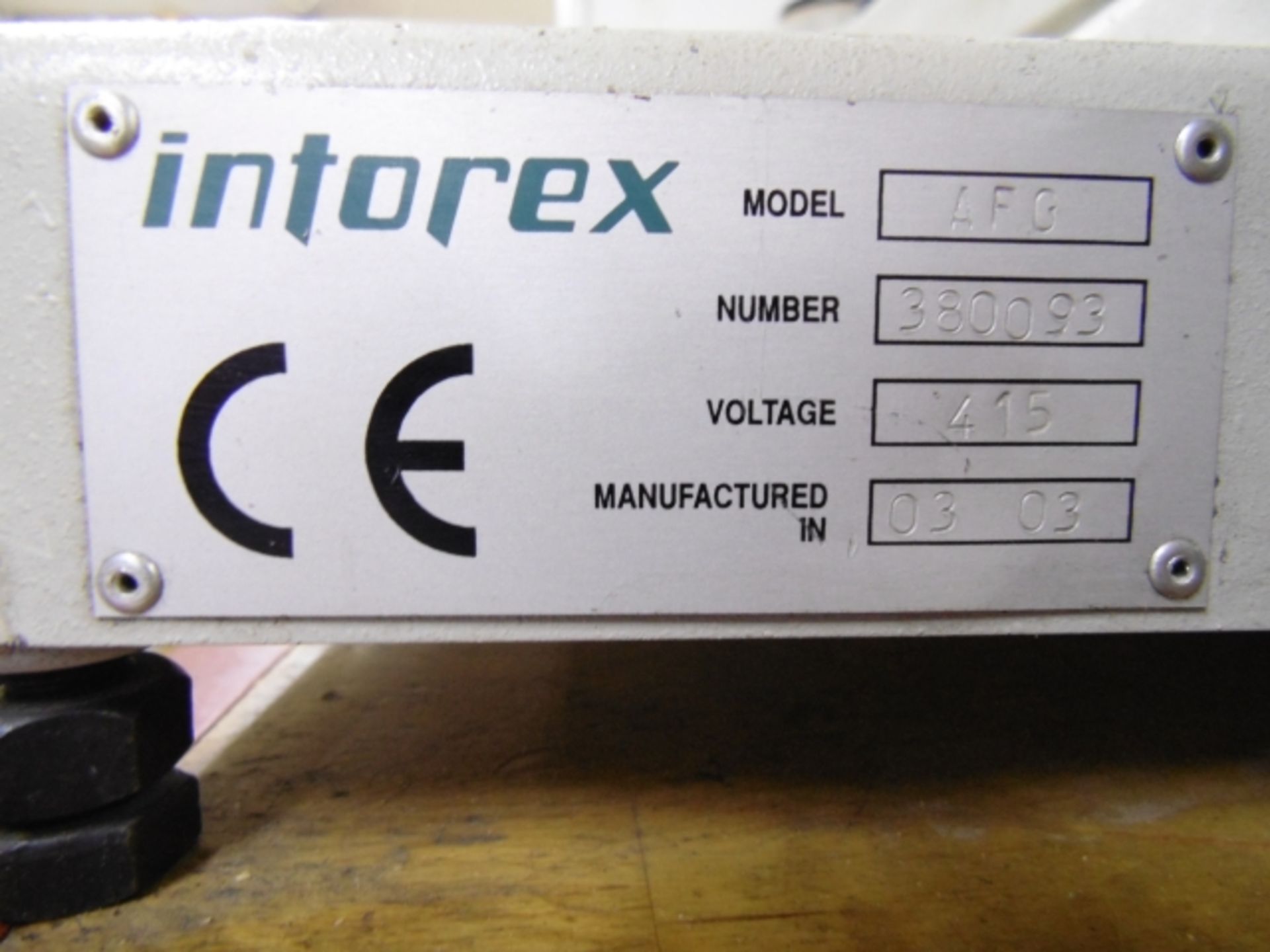 * 2003 Intorex AFG-100 Tool Grinder. Serial No 380093. 1997 Intorex Double Ended Tool Grinder; for - Image 3 of 5