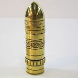 This is a Timed Online Auction on Bidspotter.co.uk, Click here to bid.  A Bullet shaped Brass