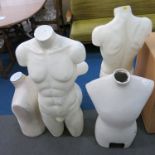 This is a Timed Online Auction on Bidspotter.co.uk, Click here to bid.  5 x Torso Mannequins (Male &