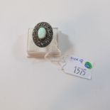 This is a Timed Online Auction on Bidspotter.co.uk, Click here to bid.  Marcasite Silver Opal