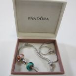 This is a Timed Online Auction on Bidspotter.co.uk, Click here to bid.  2 x Pandora Silver Bracelets