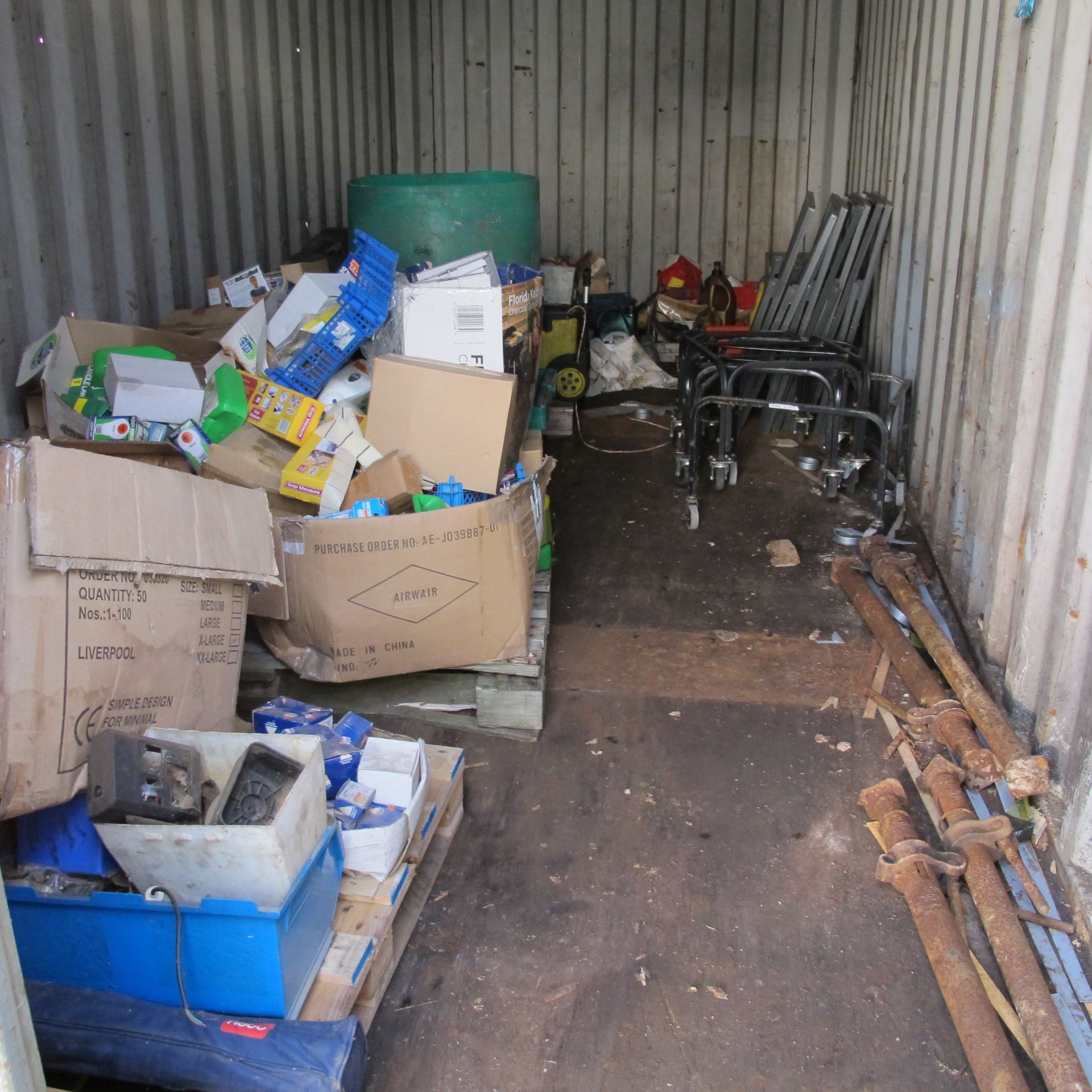 * A 20ft Shipping Container ''Roof in Need of Repair'' to include contents. Includes Arco Props, - Image 2 of 4