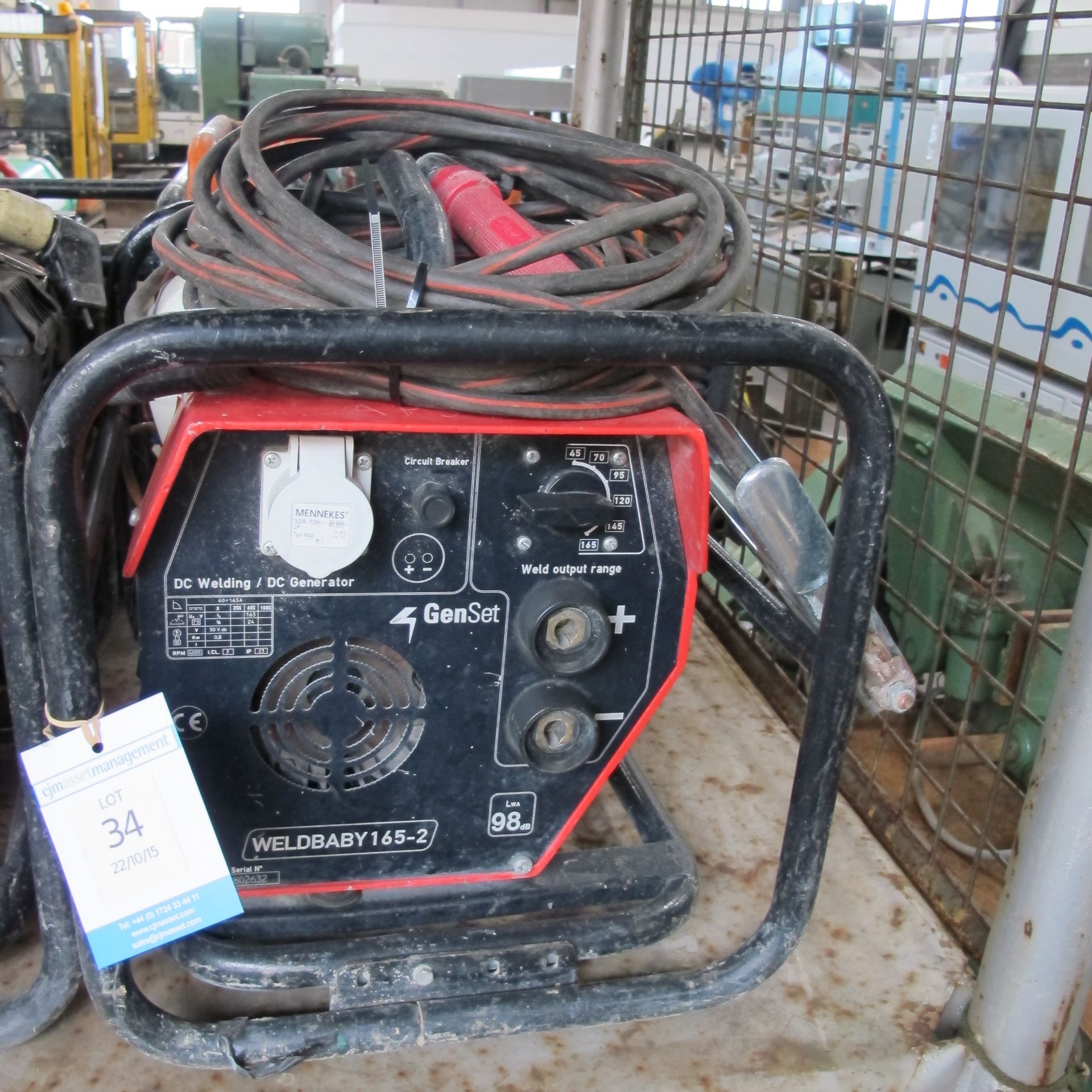 * Genset Weldbaby 165-2 Cradle Mounted Petrol Driven DC Welder/Generator with Honda GX200 Petrol