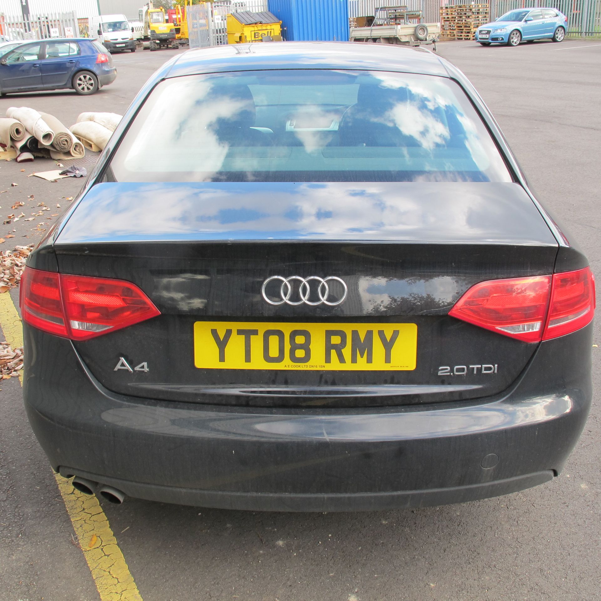 (08) Audi A4 SE TDI 6 Speed Four Door Saloon; 2.0 Diesel Engine; Registration No YT08 RMY:  Black; - Image 6 of 9