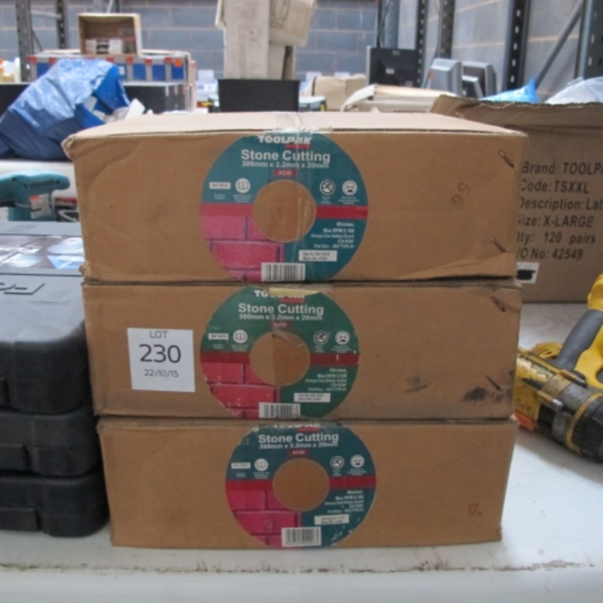 * 3 x Boxes of Tool Pak 300mm Stone Cutting Disks