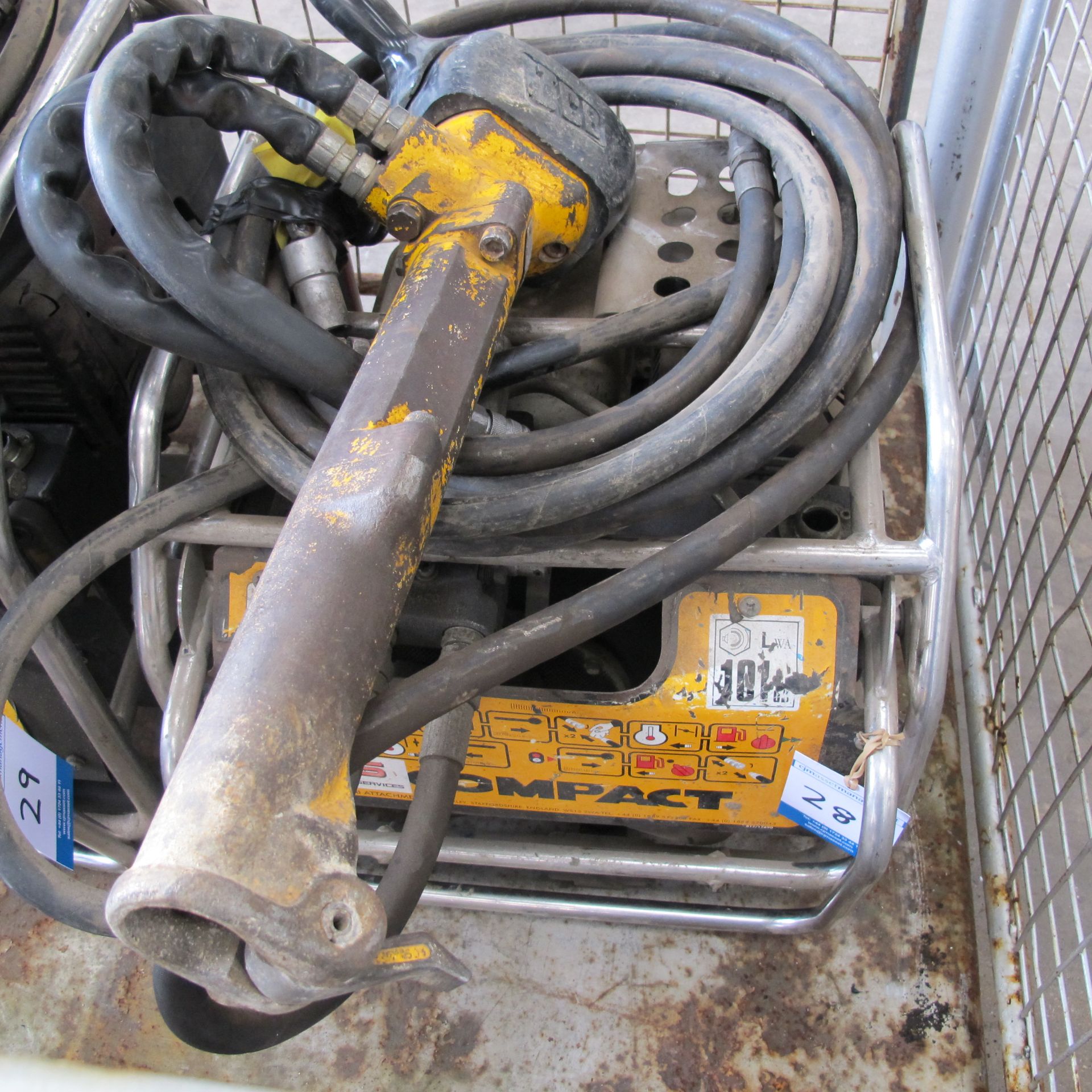 * JCB Compact Portable Petrol Driven Jack Hammer Power Pack c/w Hose & Jack Hammer; driven by