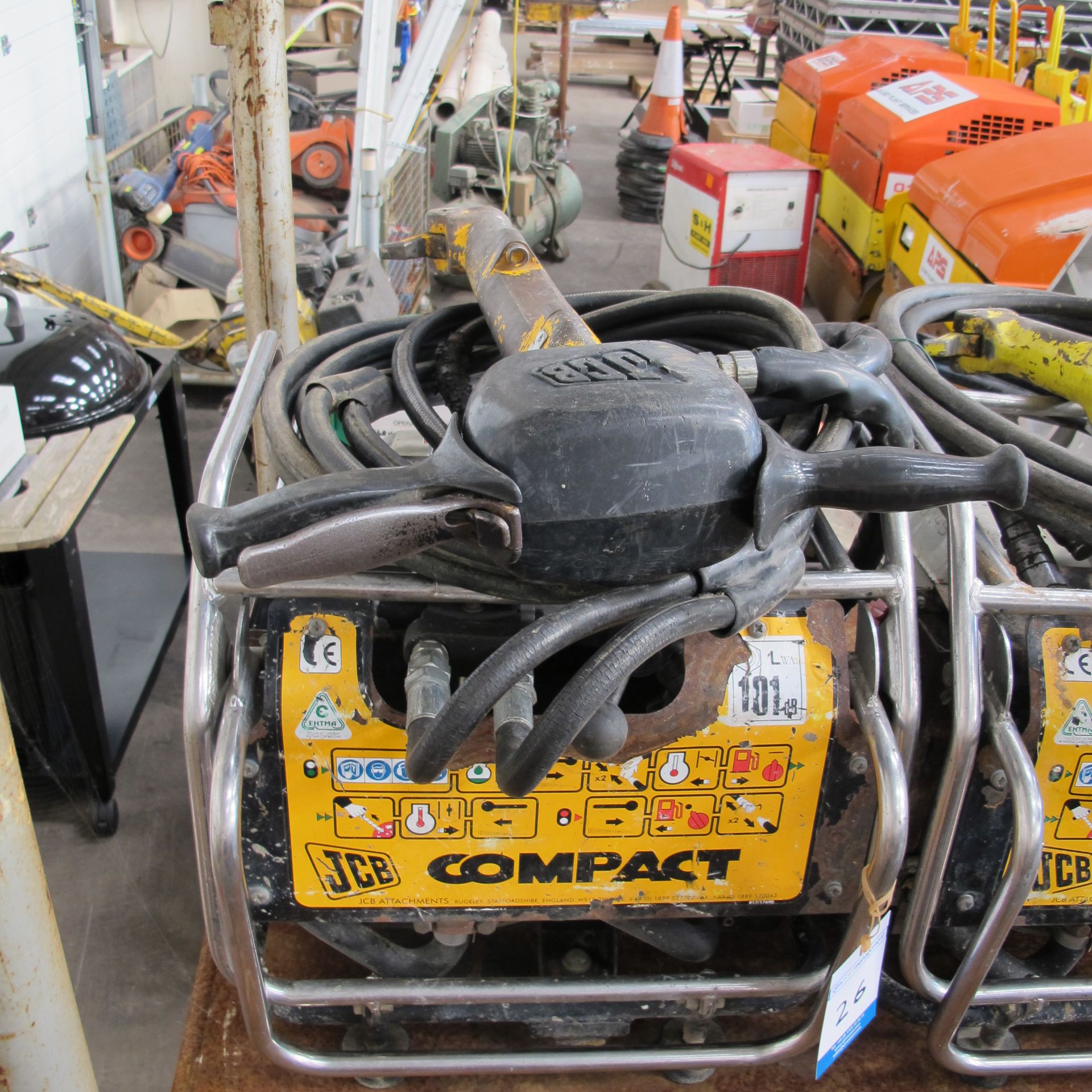 * JCB Compact Portable Petrol Driven Jack Hammer Power Pack c/w Hose & Jack Hammer; driven by