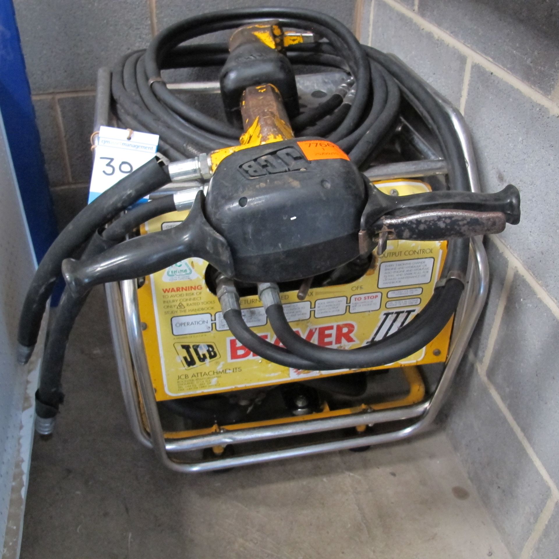 * JCB Beaver III Portable Petrol Driven Jack Hammer Power Pack c/w Hose & Jack Hammer; Driven by