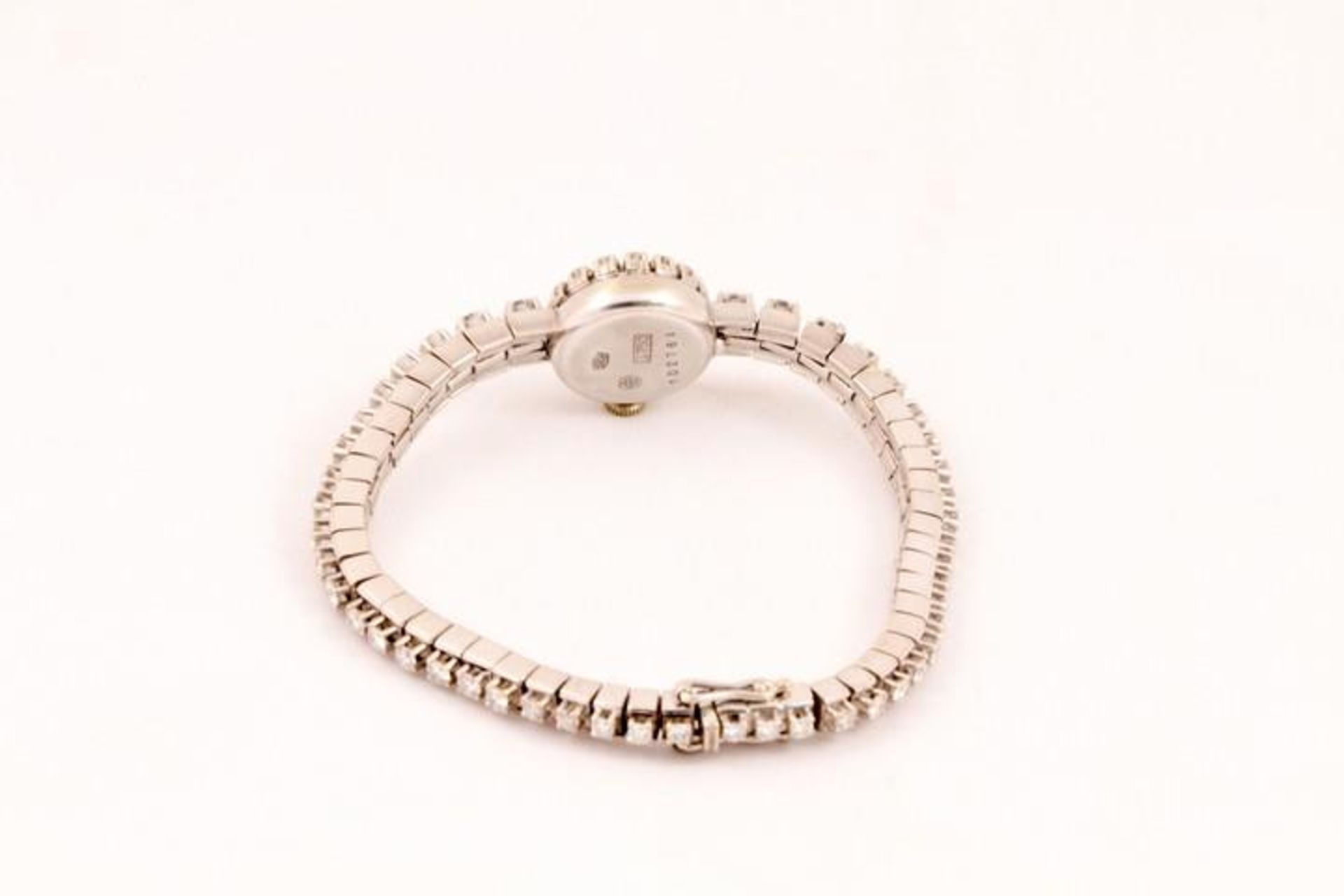 Ebel Ladies 18ct White Gold 36GM Watch with Diamond Bezel and Bracelet. 62 Diamonds approximately - Image 4 of 4