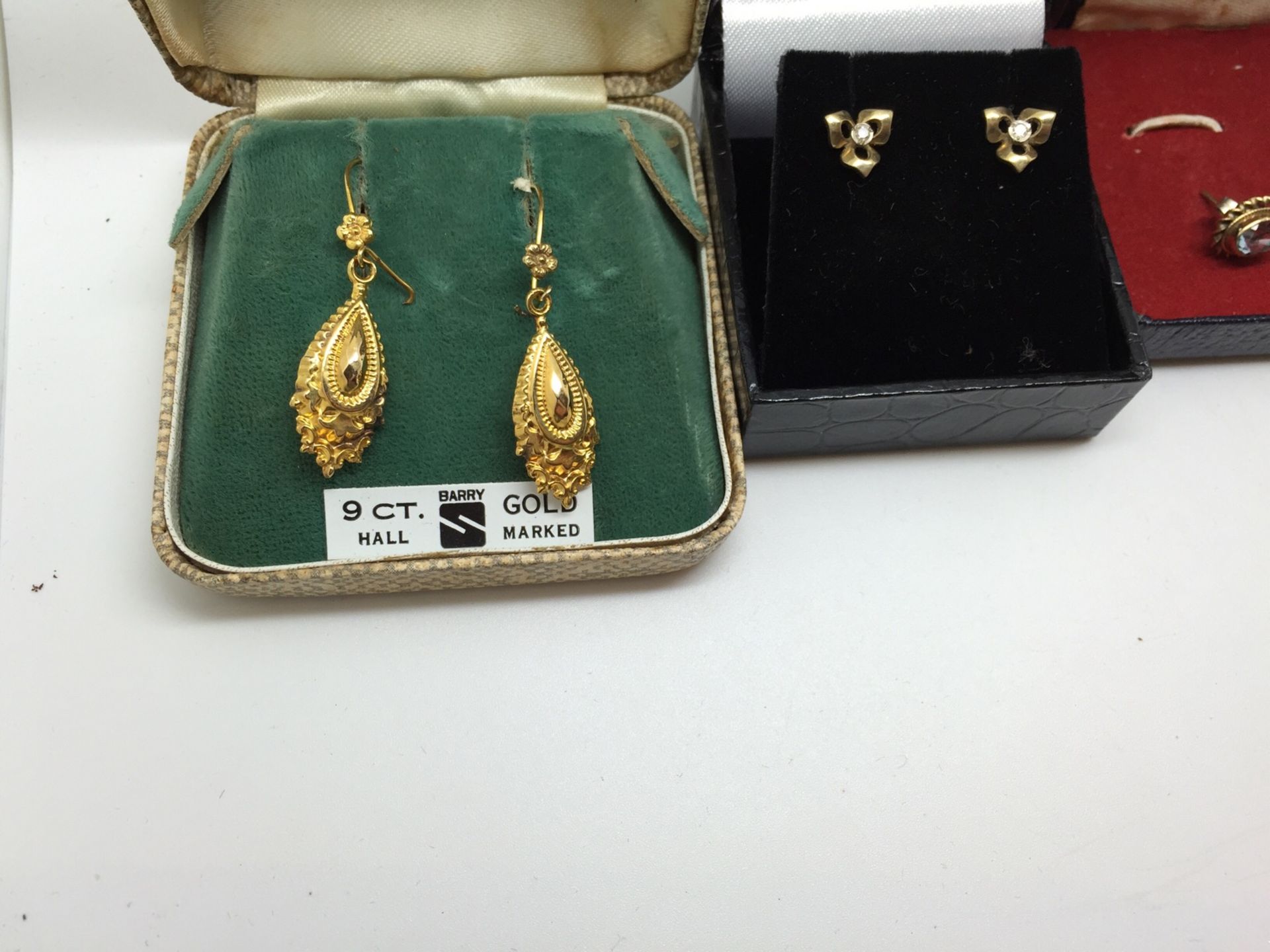 4 x PAIRS OF 9ct GOLD EARRINGS - Image 3 of 4