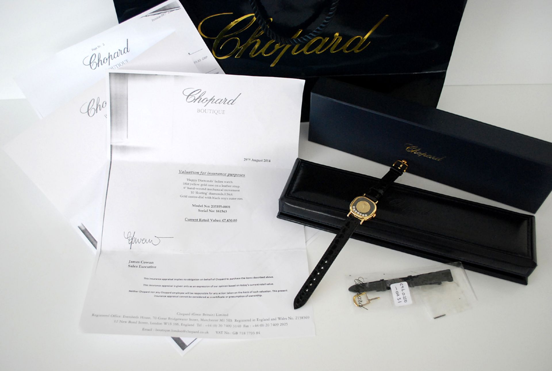 Chopard – Happy Diamonds 18k GOLD (203355)   CHOPARD VALUATION (As Pictured): £7,430.00 - Image 10 of 14