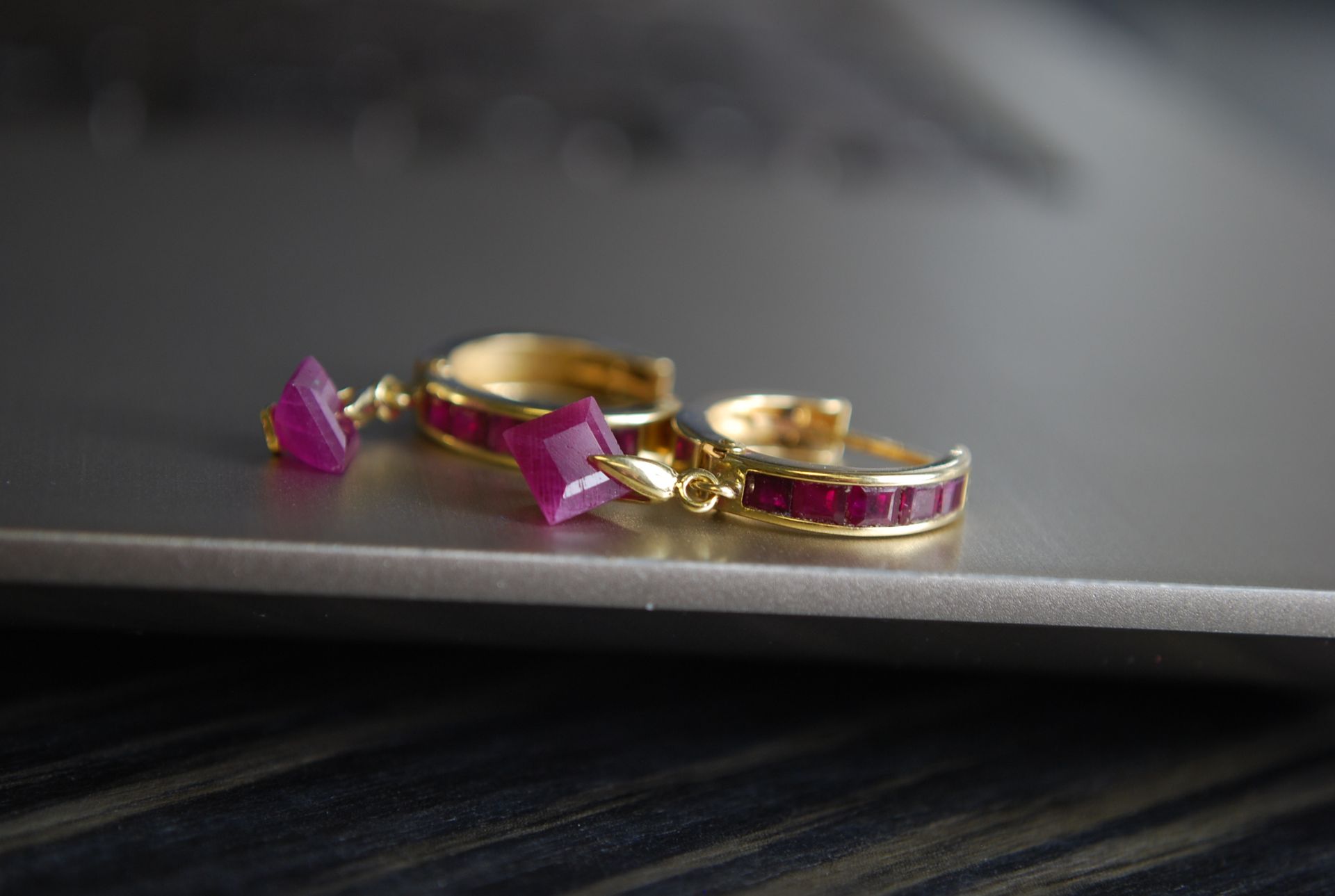 14ct GOLD RUBY EARRINGS