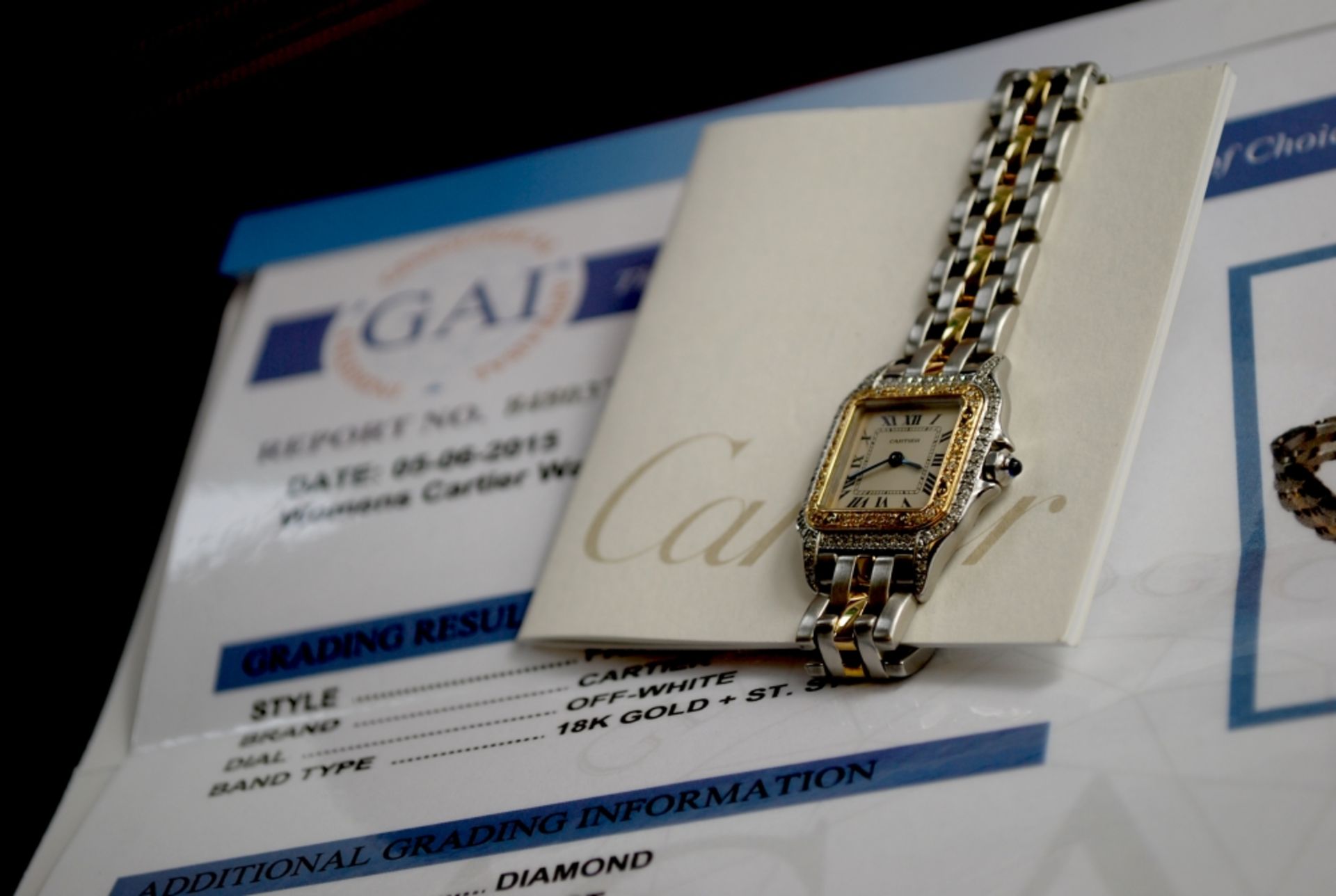 *3ct VS Diamond Encrusted* 18K & Steel Cartier Watch (Ladies) - Stunning Condition - Image 9 of 17