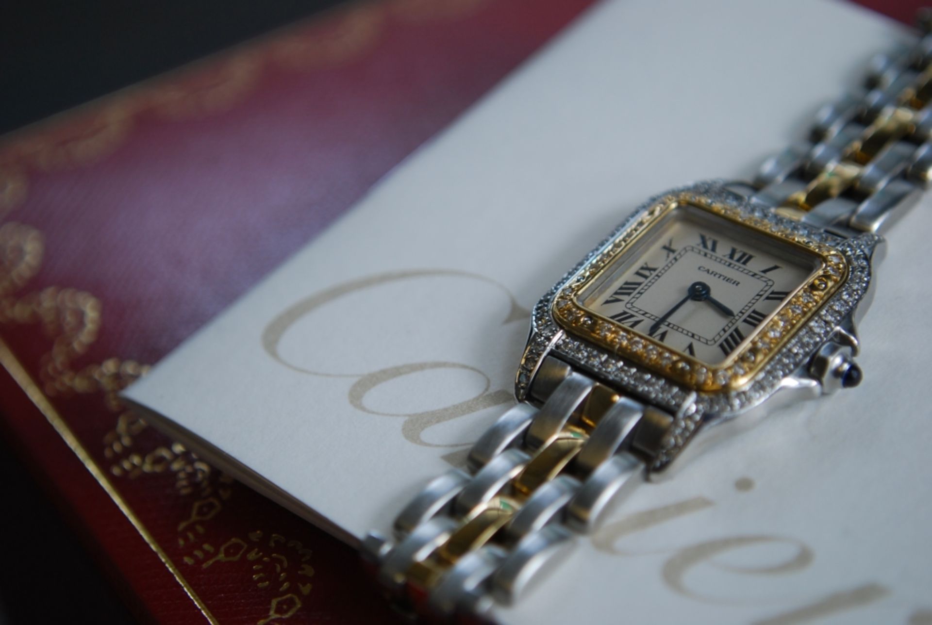 *3ct VS Diamond Encrusted* 18K & Steel Cartier Watch (Ladies) - Stunning Condition - Image 7 of 17