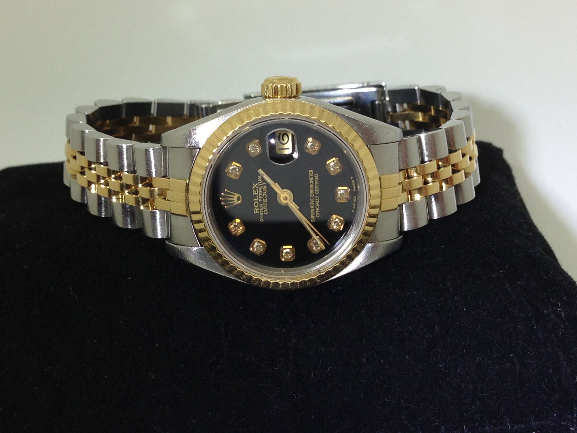 ROLEX DATEJUST 18ct GOLD & STAINLESS STEEL DIAMOND SET WATCH - Image 3 of 3