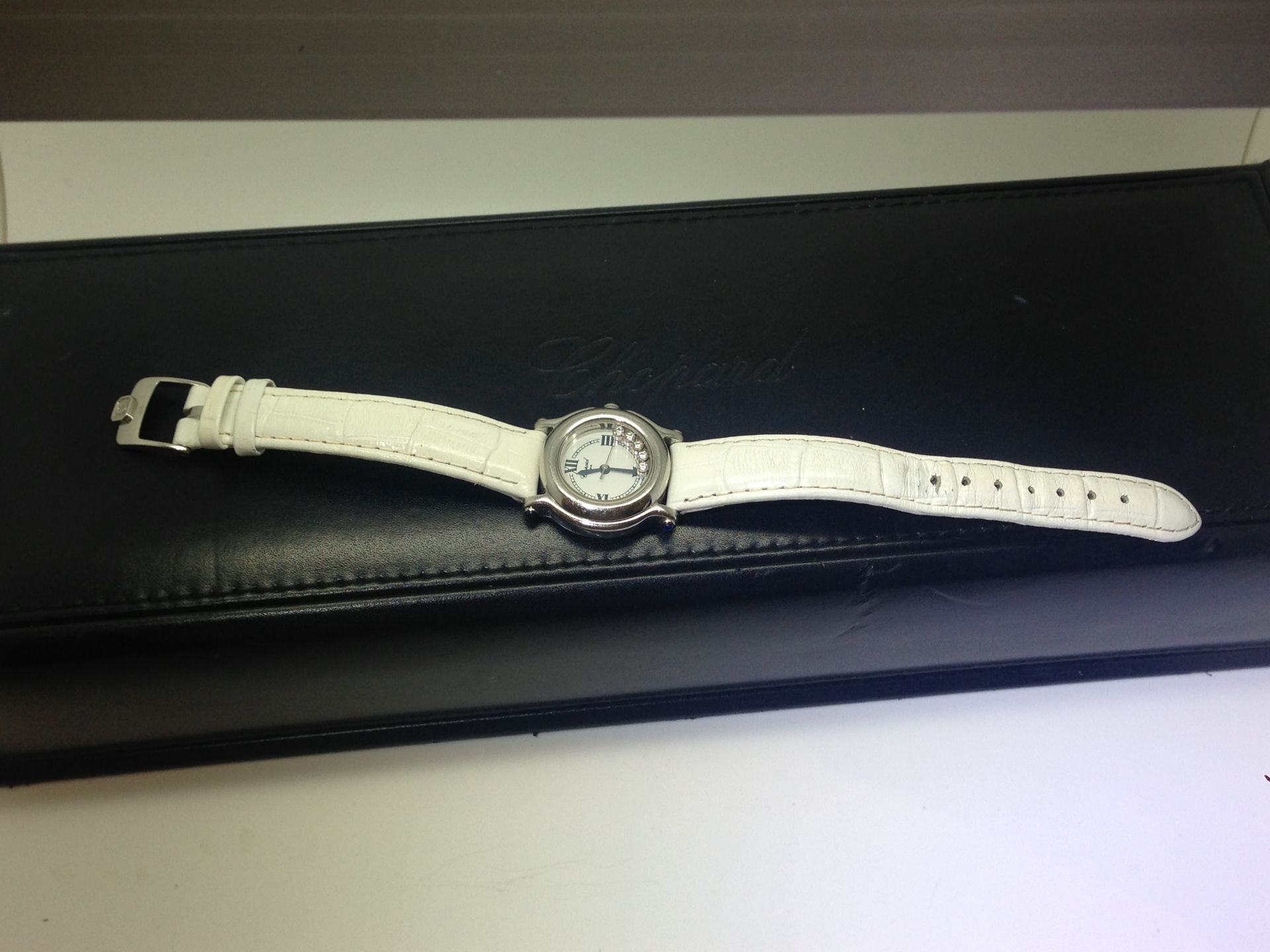 CHOPARD "HAPPY SPORT"  FLOATING DIAMONDS WATCH - Image 5 of 5