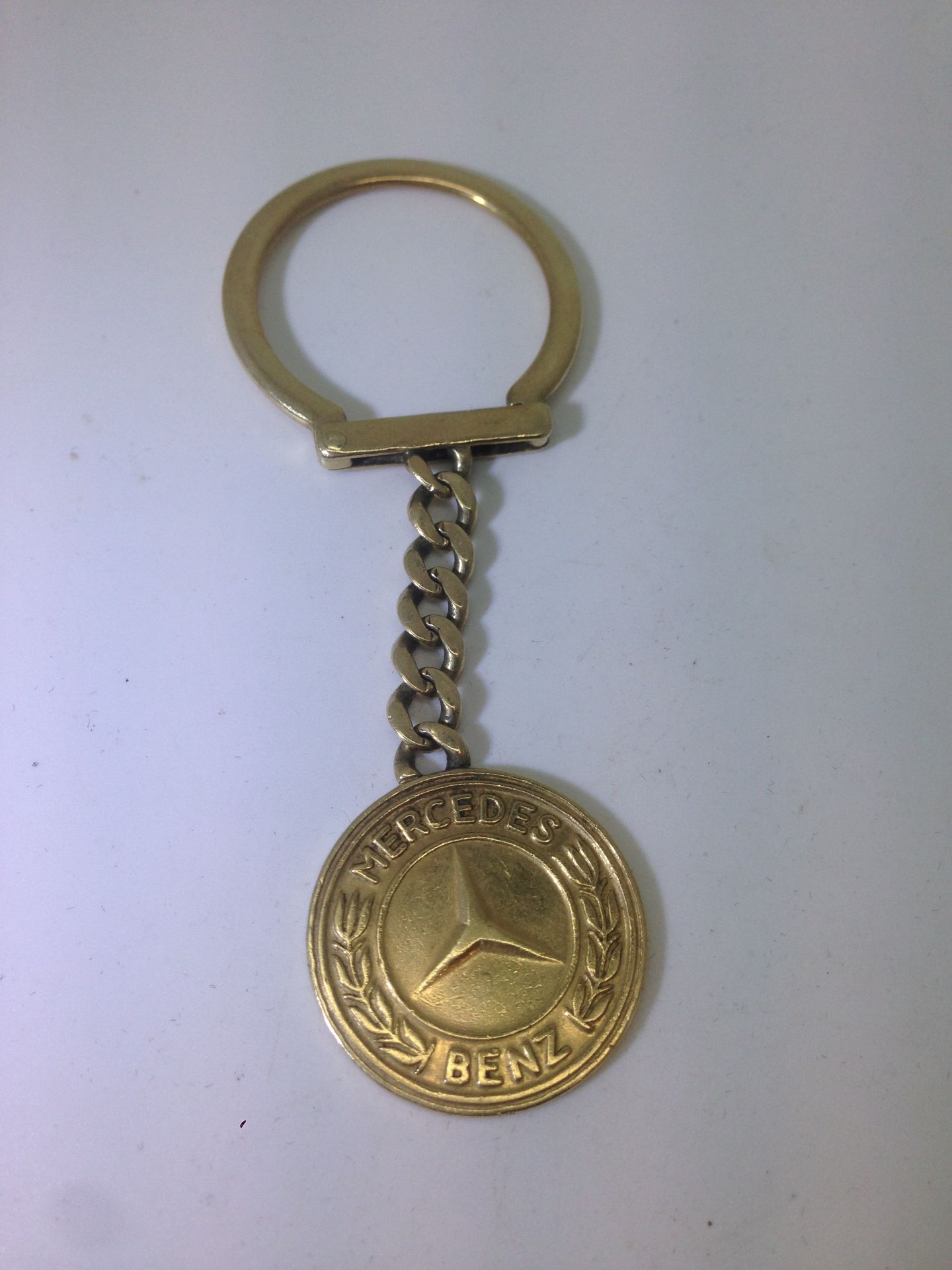 RARE MERCEDES 9ct GOLD KEYRING