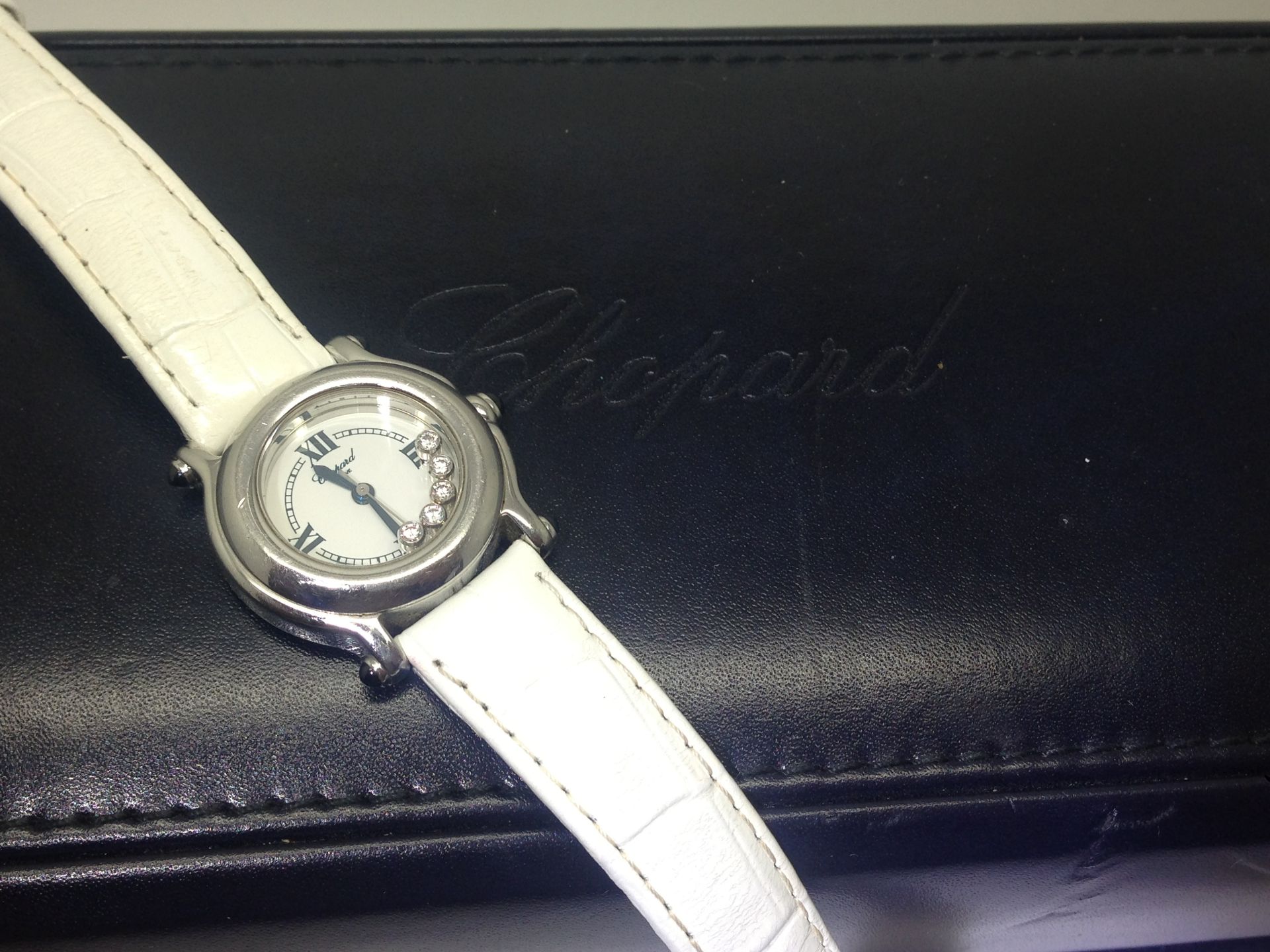 CHOPARD "HAPPY SPORT"  FLOATING DIAMONDS WATCH - Image 2 of 5