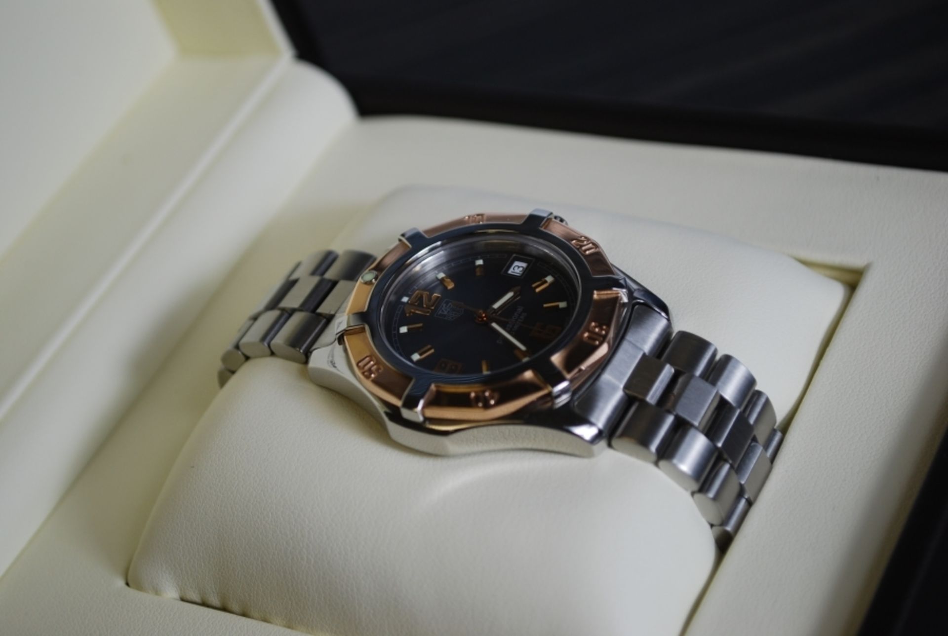 *SOLID ROSE GOLD* & Steel Tag Heuer Professional Watch - Image 4 of 9