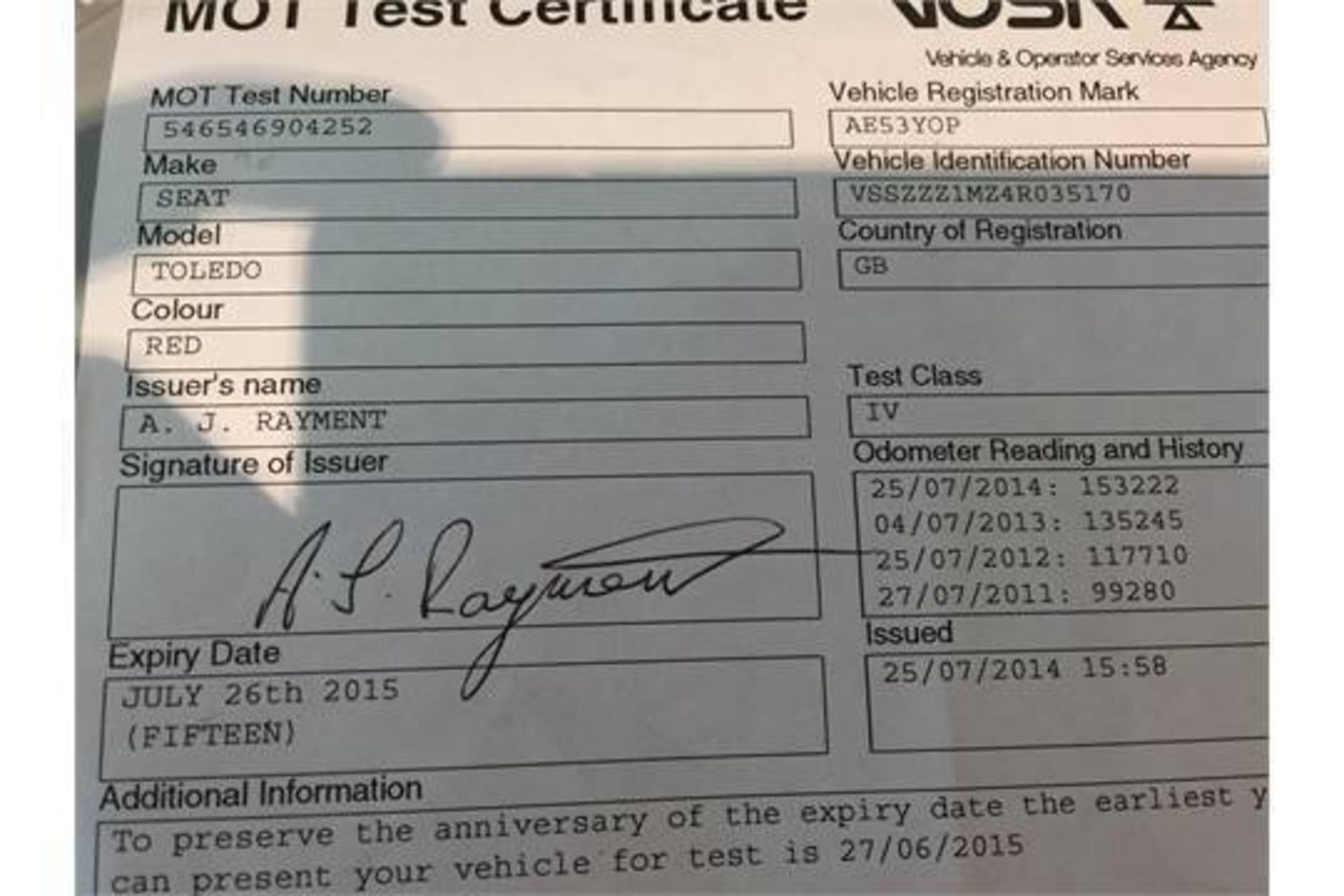 2003 53 REG SEAT TOLEDO SE 1.9 TDI V5 PRESENT MOT TO JULY 26th 2015 - Image 23 of 25