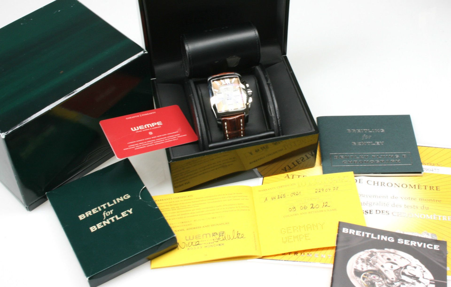 BREITLING FOR BENTLEY Flying B Chronograph A44365 Box & Papers 2012 - Image 4 of 4