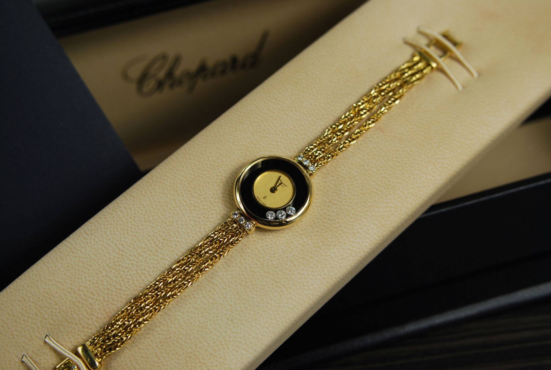 CHOPARD –  'HAPPY DIAMOND' in 18k YELLOW GOLD! with 18k Gold Rope Style Bracelet. - Image 14 of 16