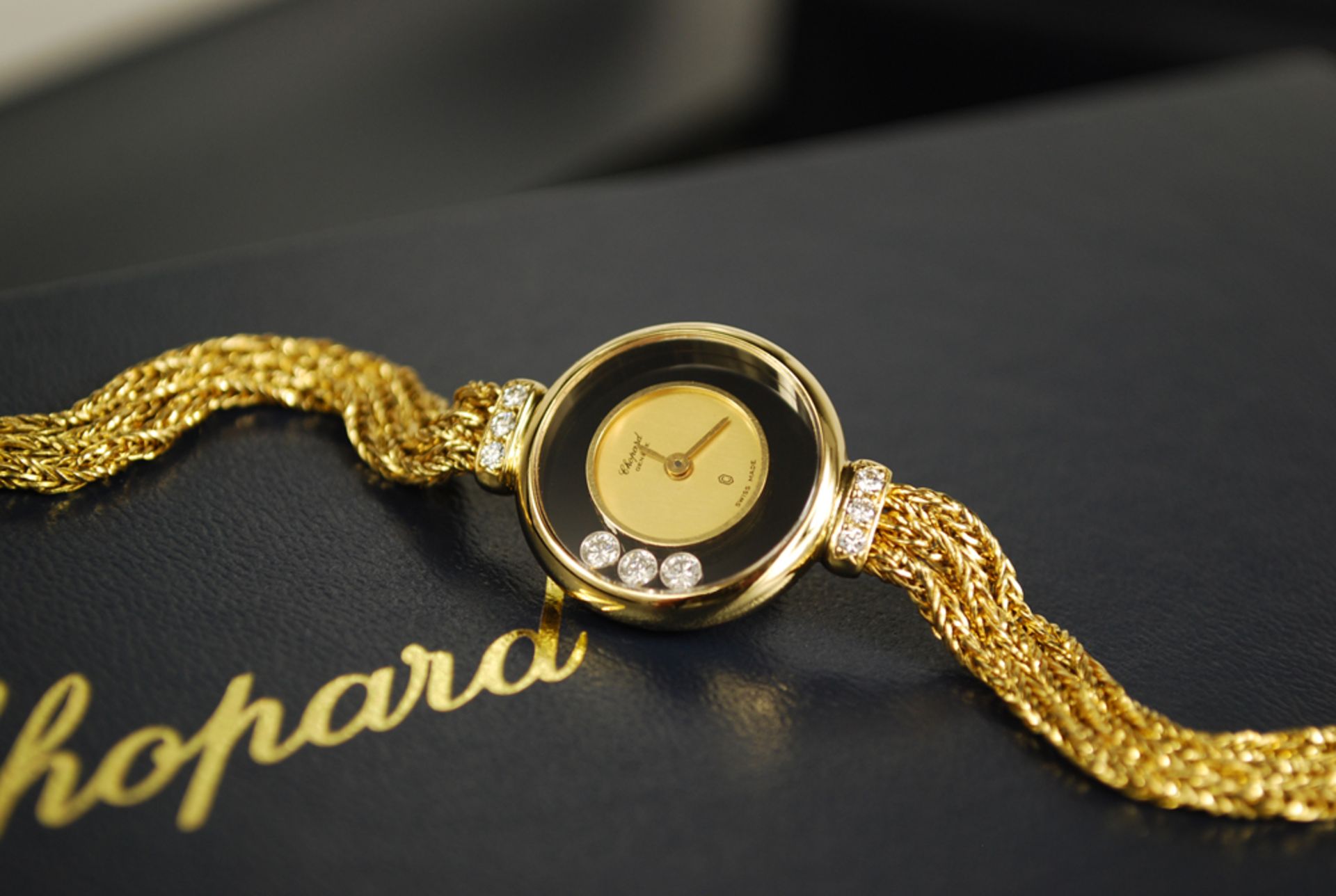 CHOPARD –  'HAPPY DIAMOND' in 18k YELLOW GOLD! with 18k Gold Rope Style Bracelet. - Image 13 of 16