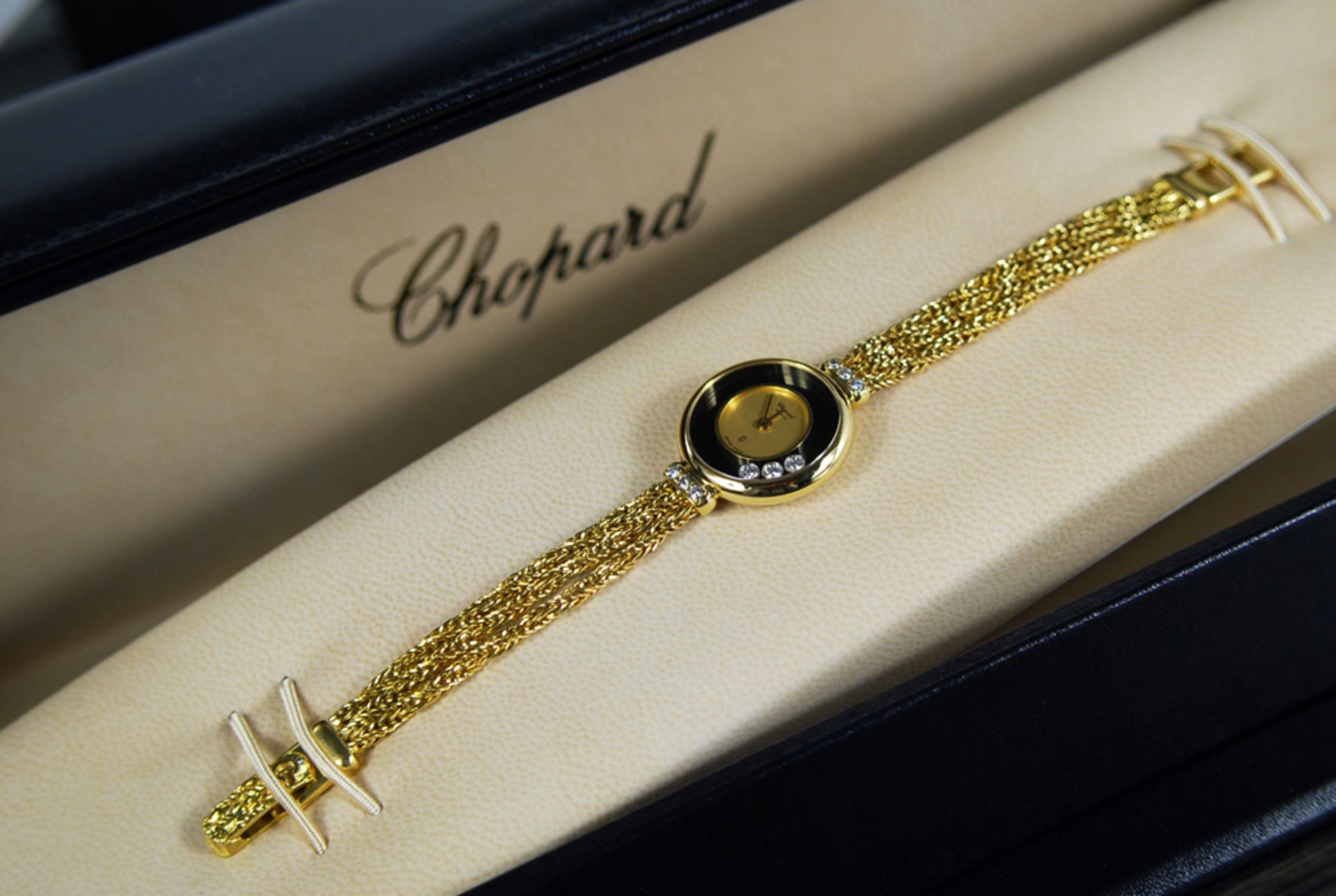 CHOPARD –  'HAPPY DIAMOND' in 18k YELLOW GOLD! with 18k Gold Rope Style Bracelet. - Image 2 of 16