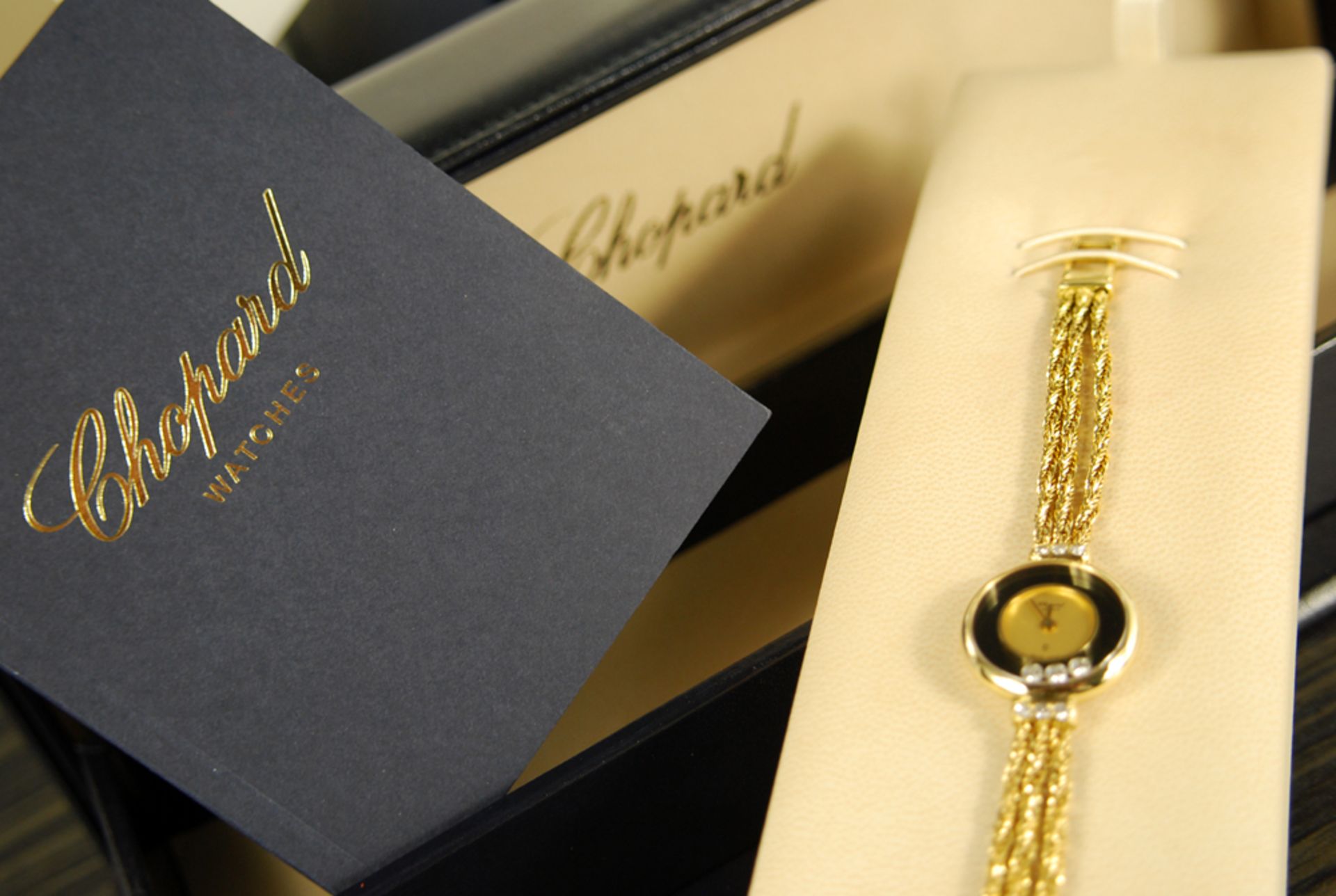 CHOPARD –  'HAPPY DIAMOND' in 18k YELLOW GOLD! with 18k Gold Rope Style Bracelet. - Image 6 of 16