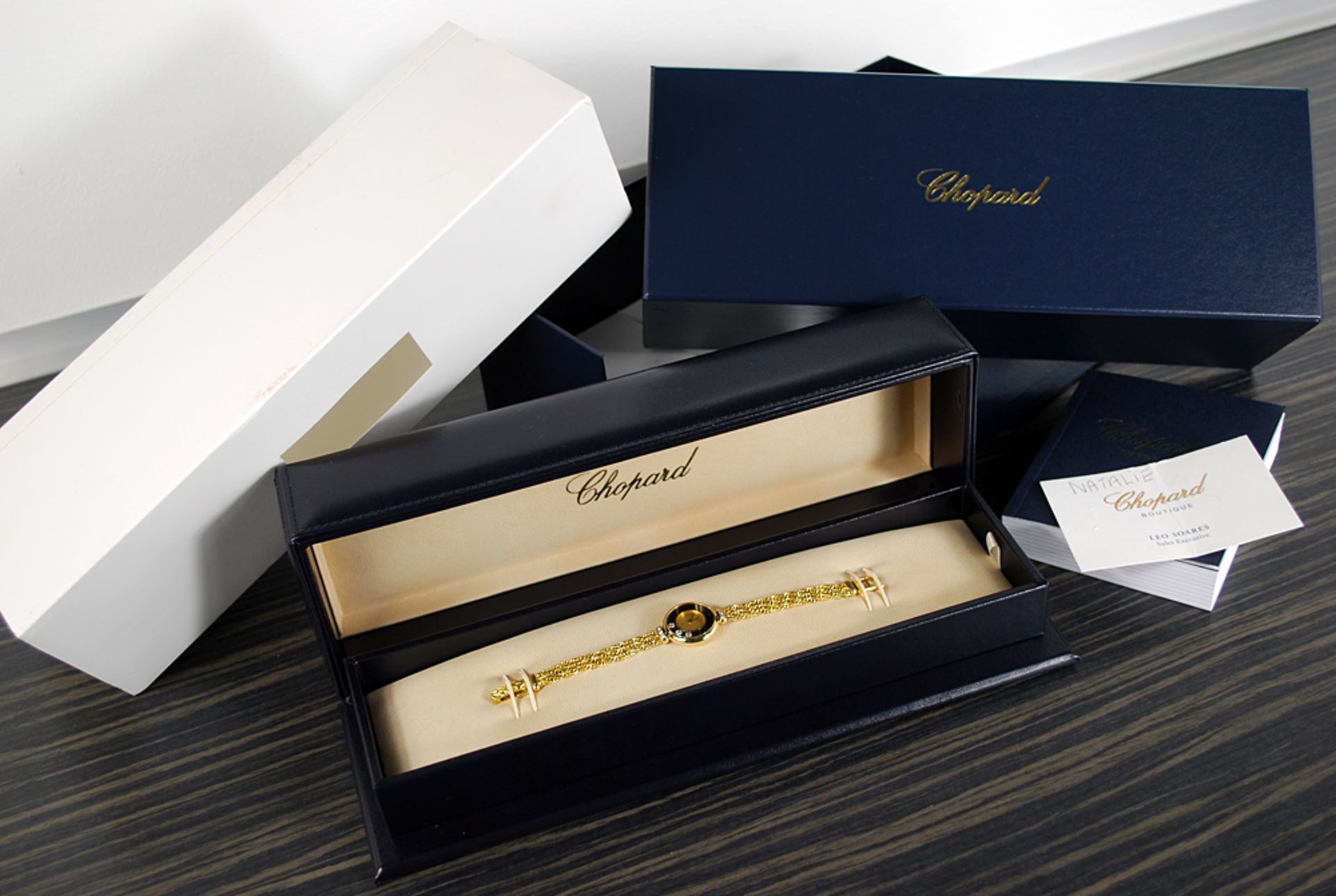CHOPARD –  'HAPPY DIAMOND' in 18k YELLOW GOLD! with 18k Gold Rope Style Bracelet. - Image 4 of 16