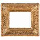 A pair of English 18th Century baroque frames,
carved, plaster and gilding, stylised leaf sight,