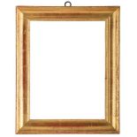 A Spanish late 18th Century moulding frame,
gilded, plain sight, hollow, quarter round top edge,