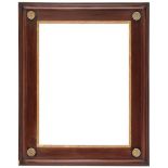 A German early 19th Century Neoclassical frame, 
mahogany veneered, ogee sight, plain frieze with