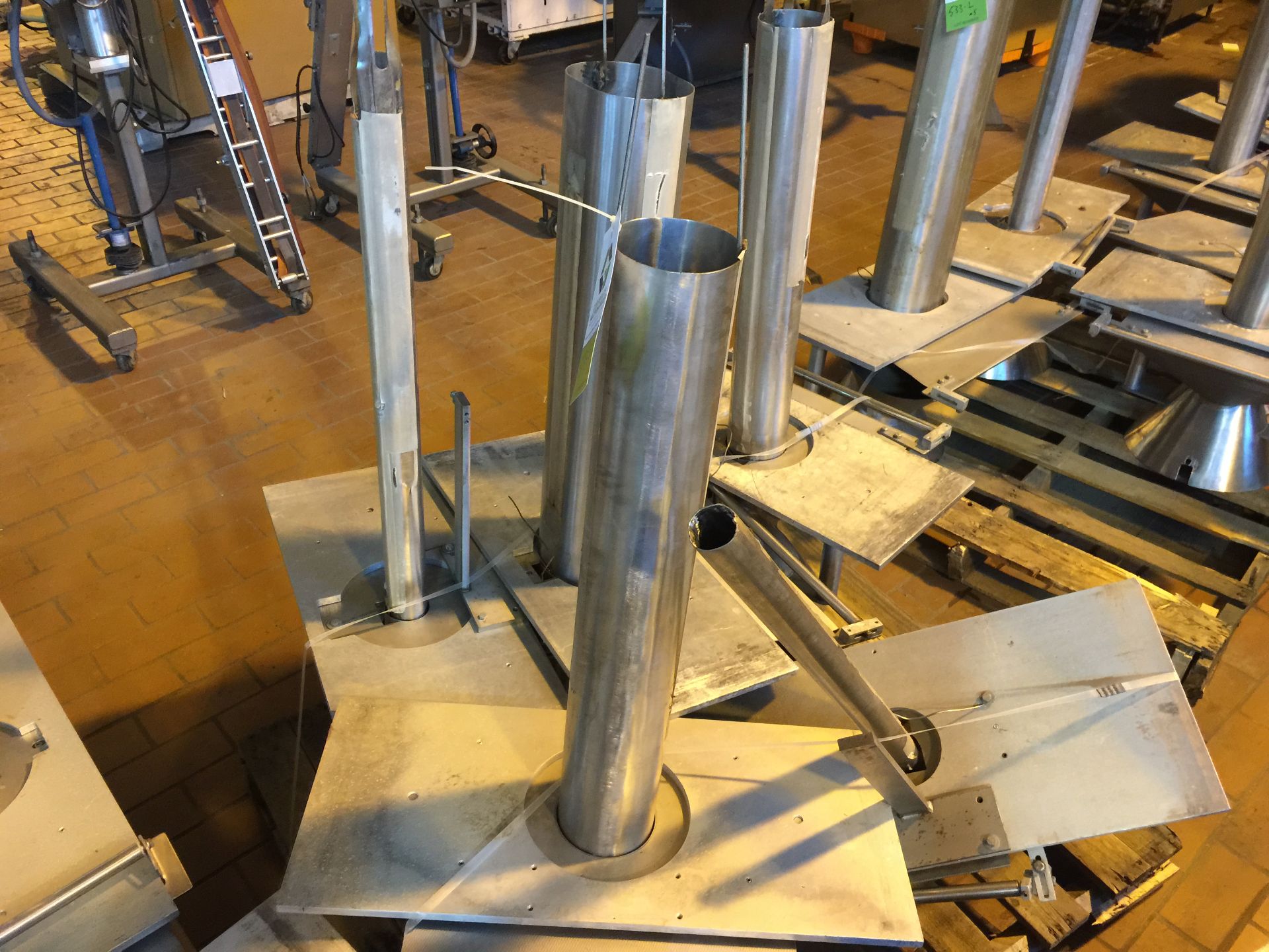 (5) SS filler/bagger forming tube (EACH) ***___ A Rigging Fee of _ $25 _ will be due the rigger