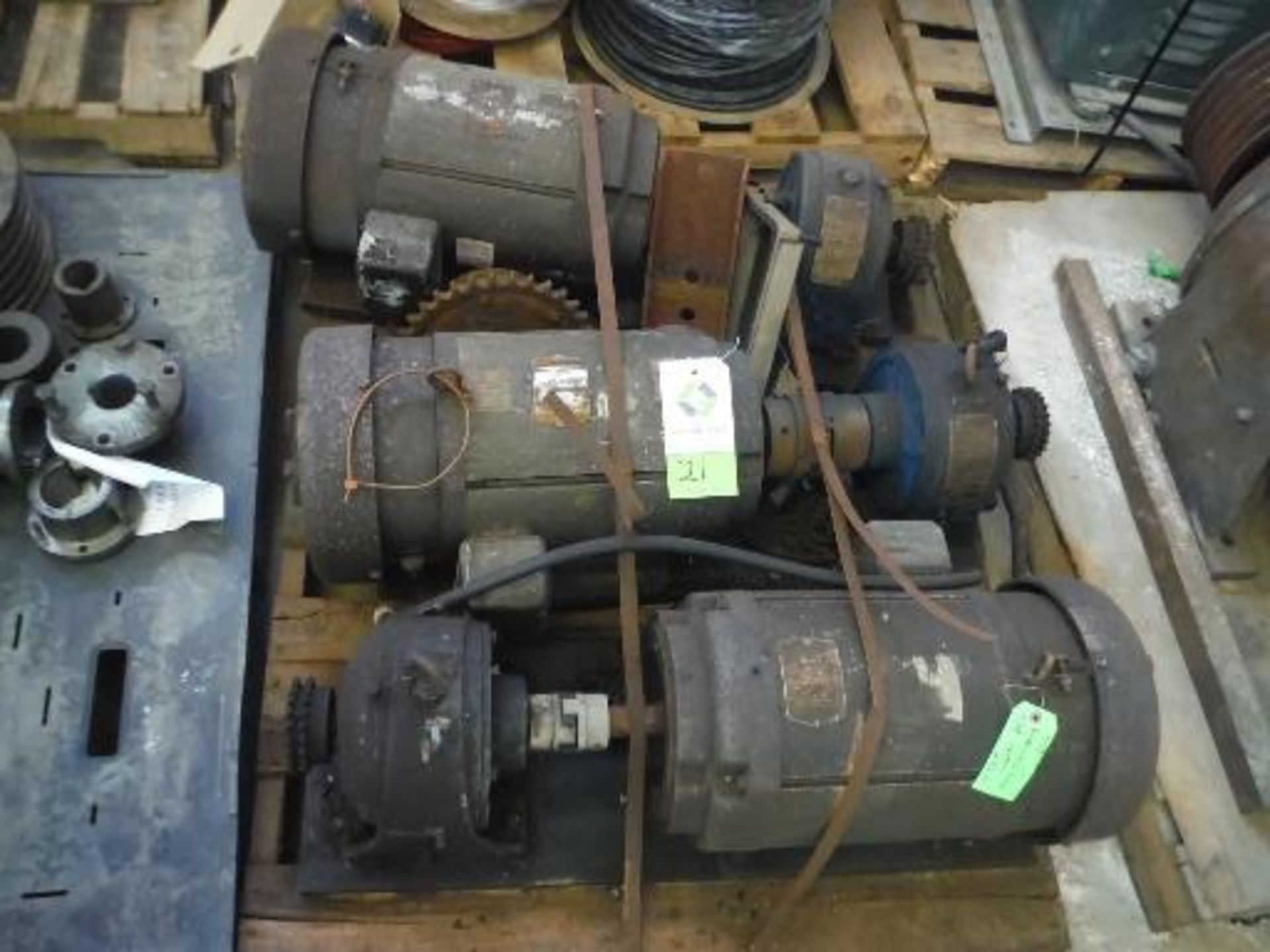 (3) assorted motors with drives ***___   A Rigging Fee of _ $25 _ will be due the rigger   ___***